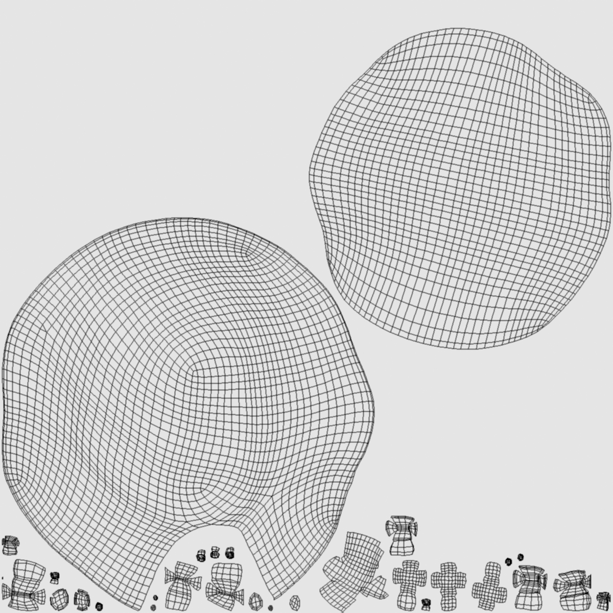 3D Snow Pile Set model