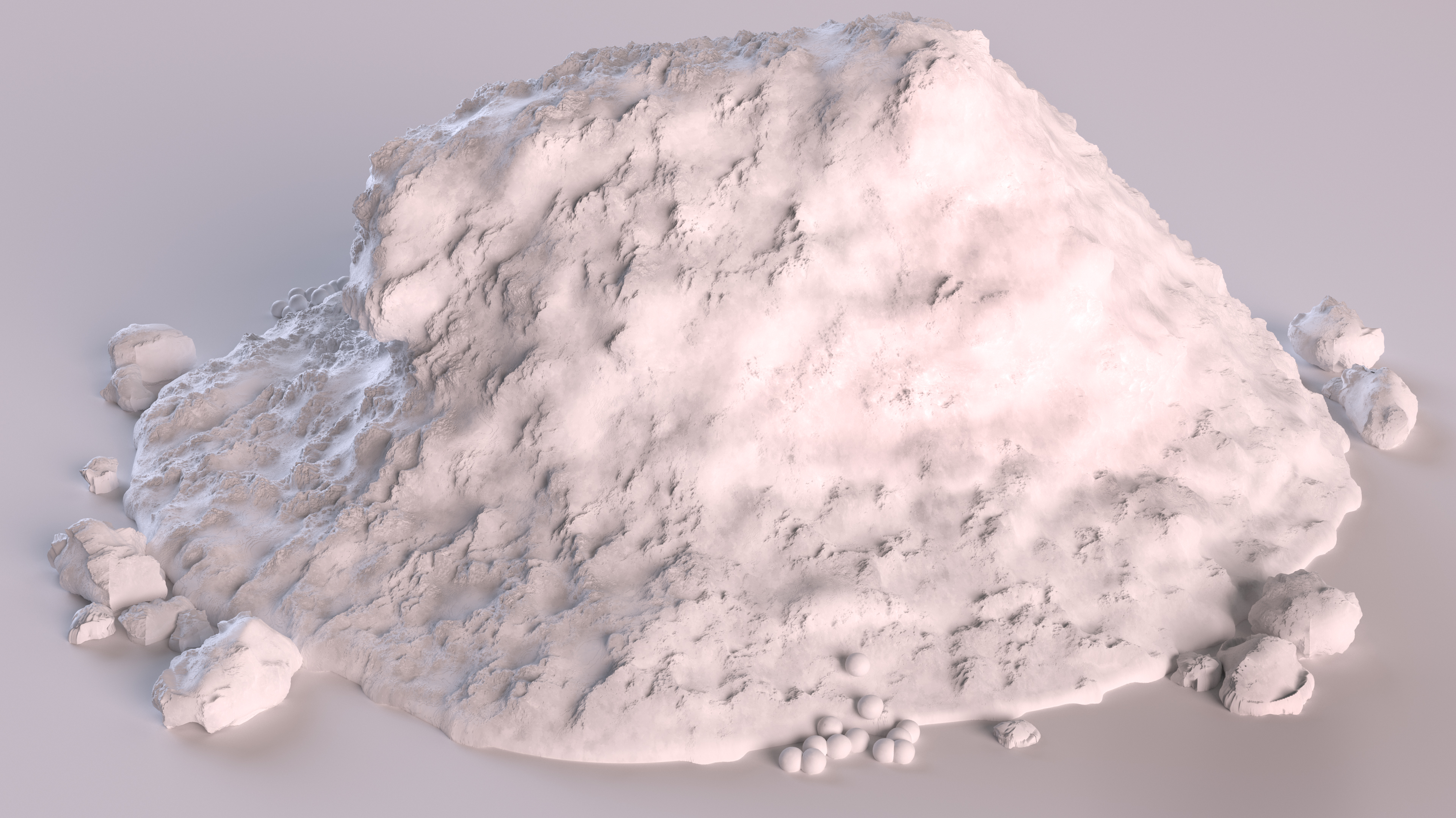 3D Snow Pile Set model