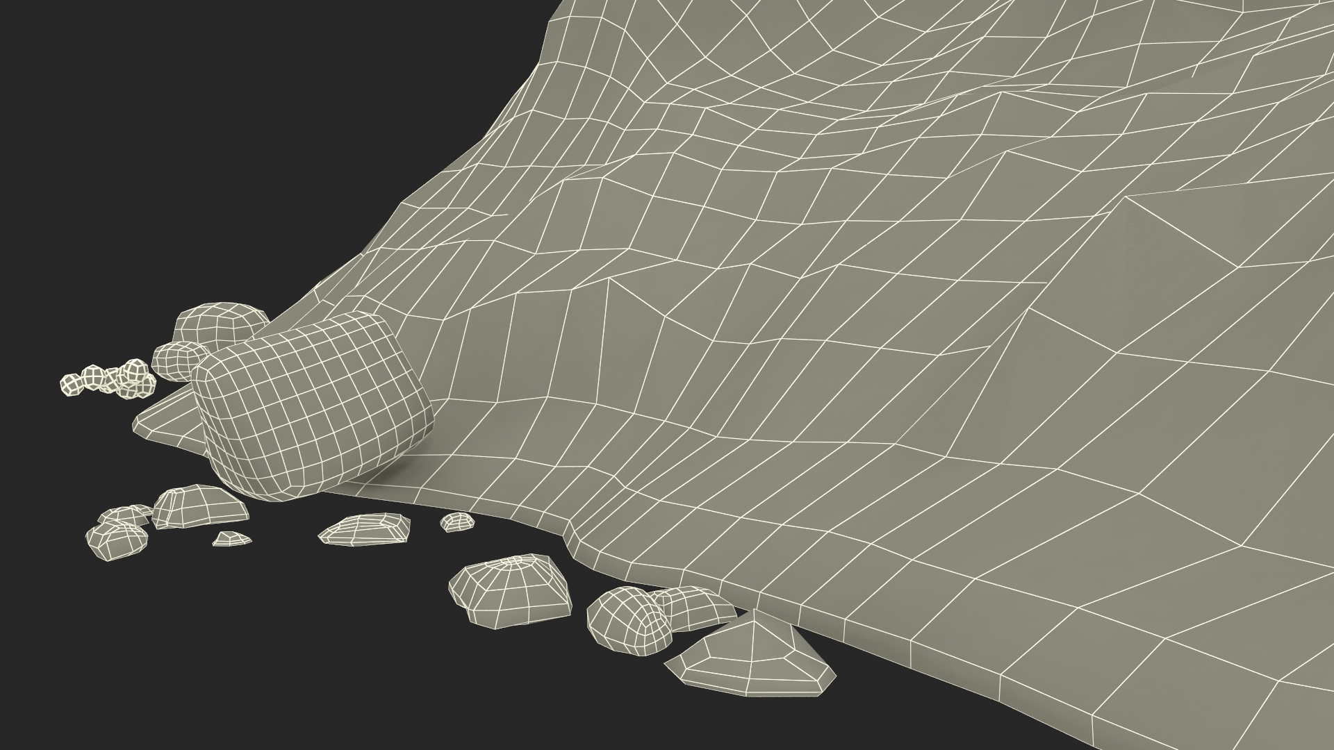 3D Snow Pile Set model