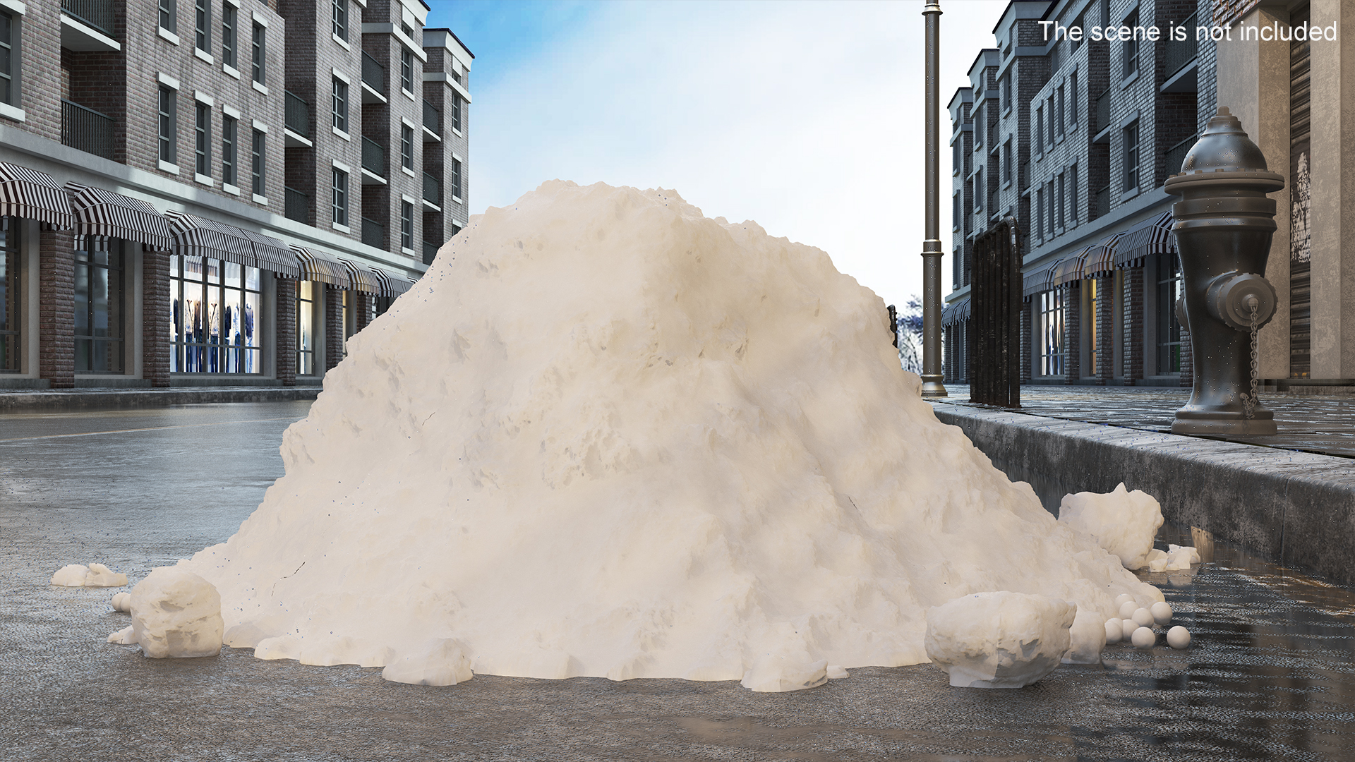 3D Snow Pile Set model
