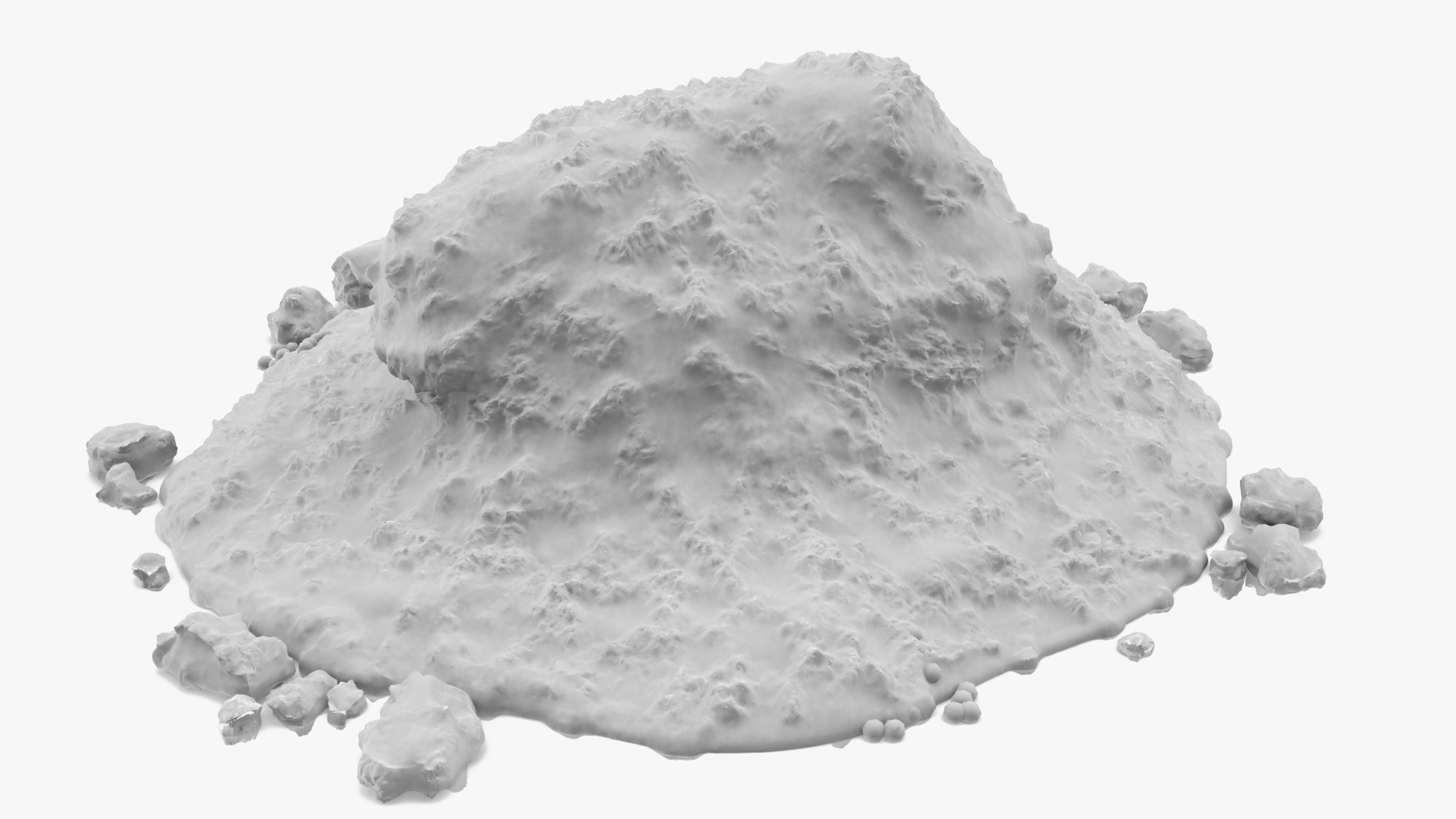 3D Snow Pile Set model