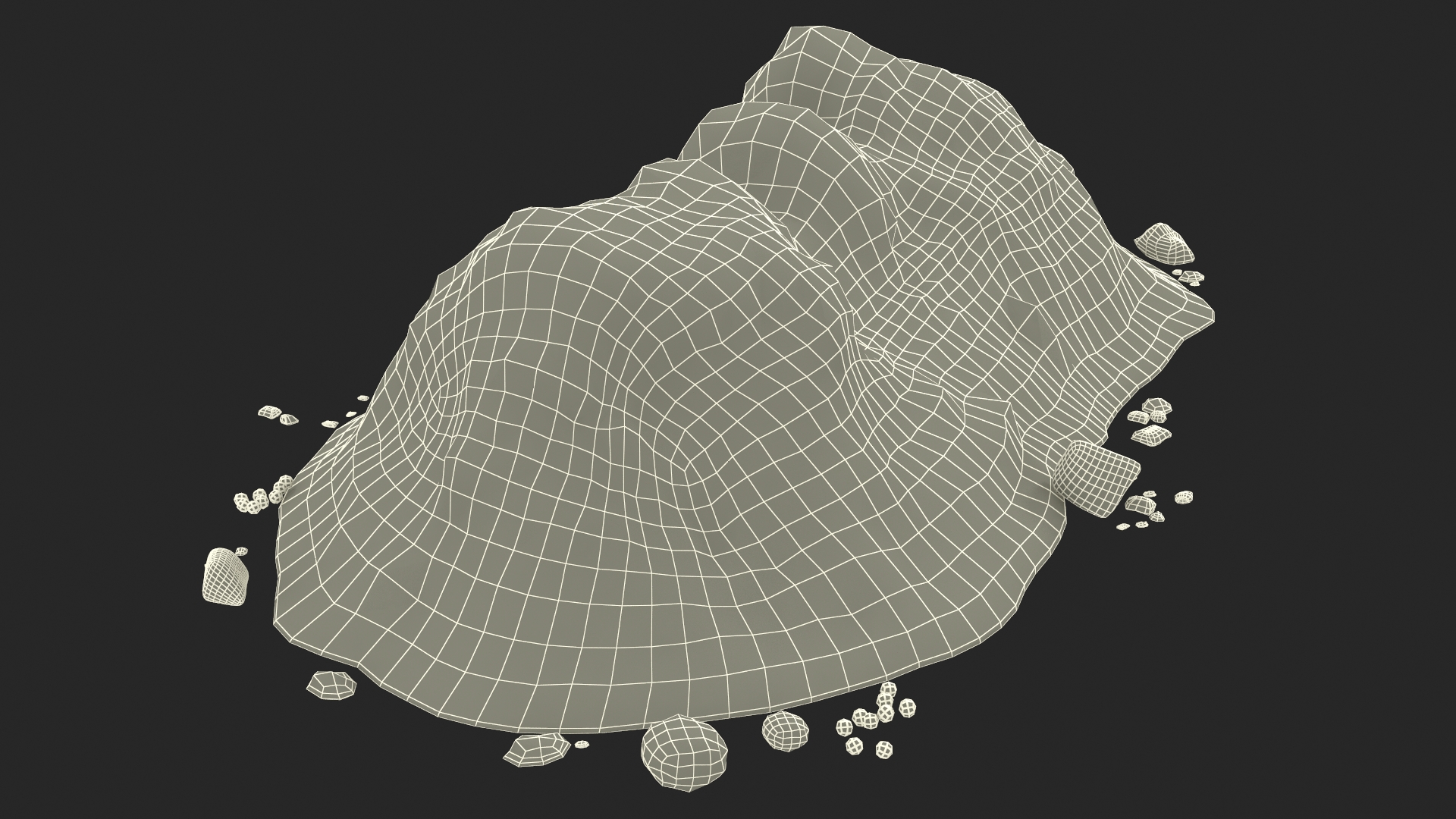 3D Snow Pile Set model