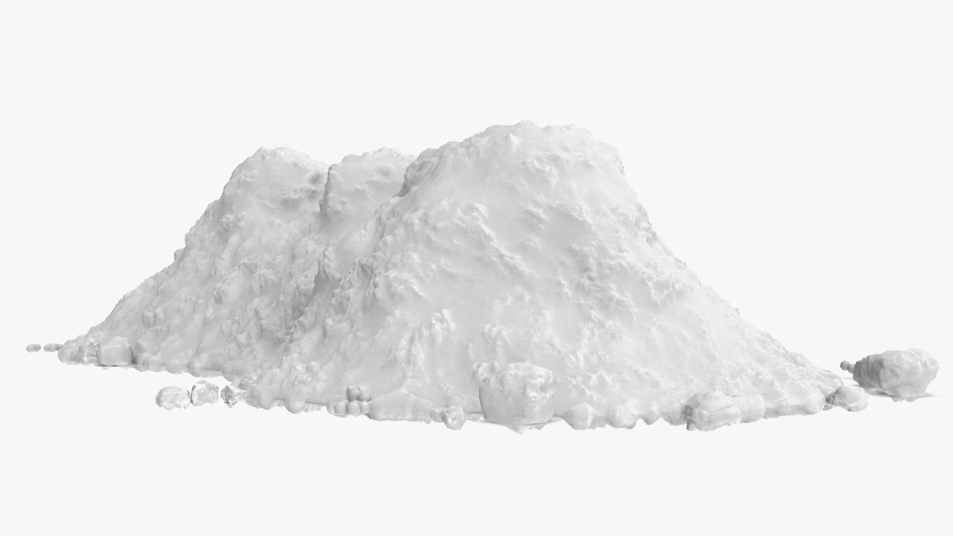 3D Snow Pile Set model
