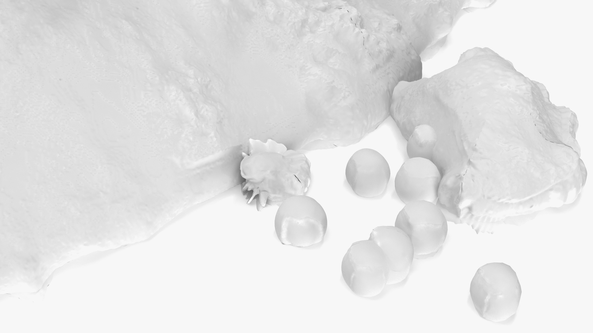 3D Snow Pile Set model