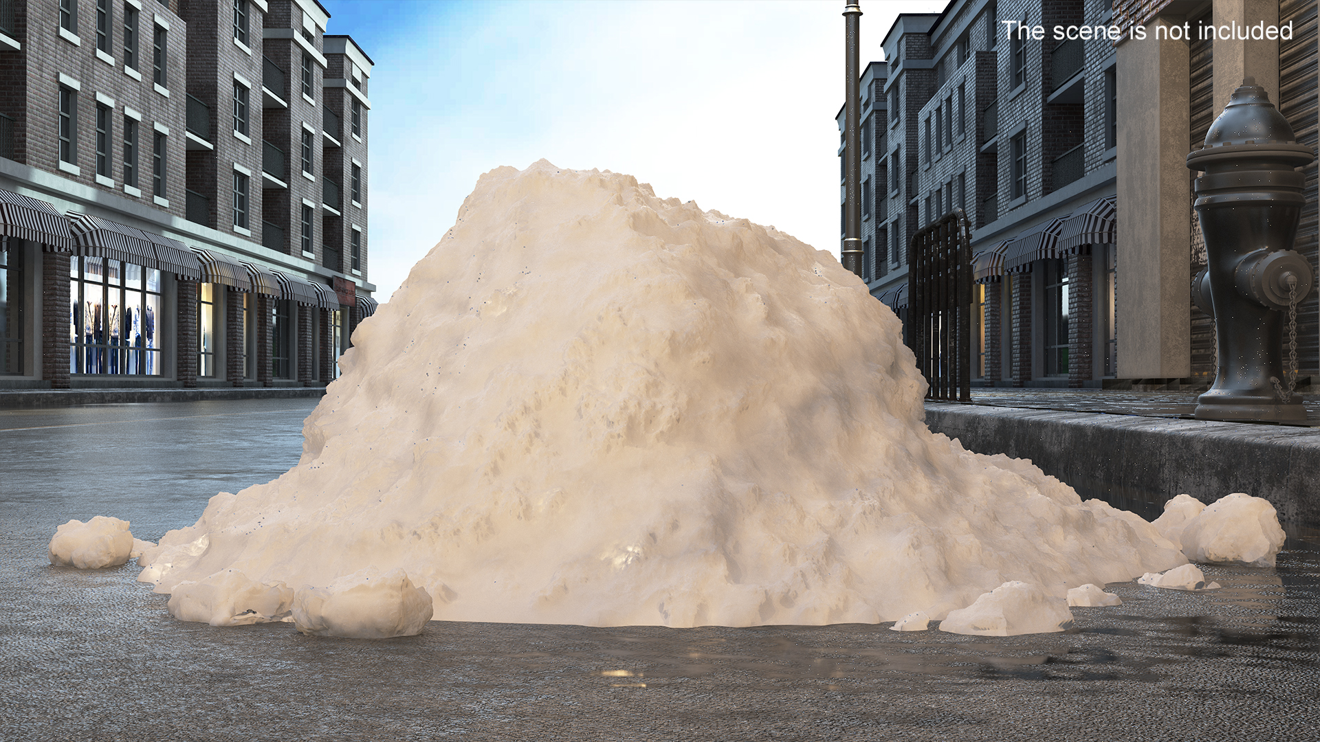 3D Snow Pile Set model