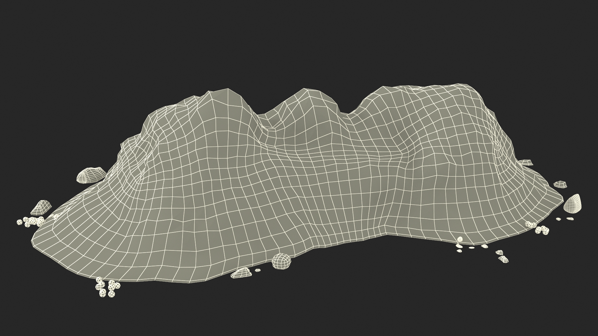 3D Snow Pile Set model
