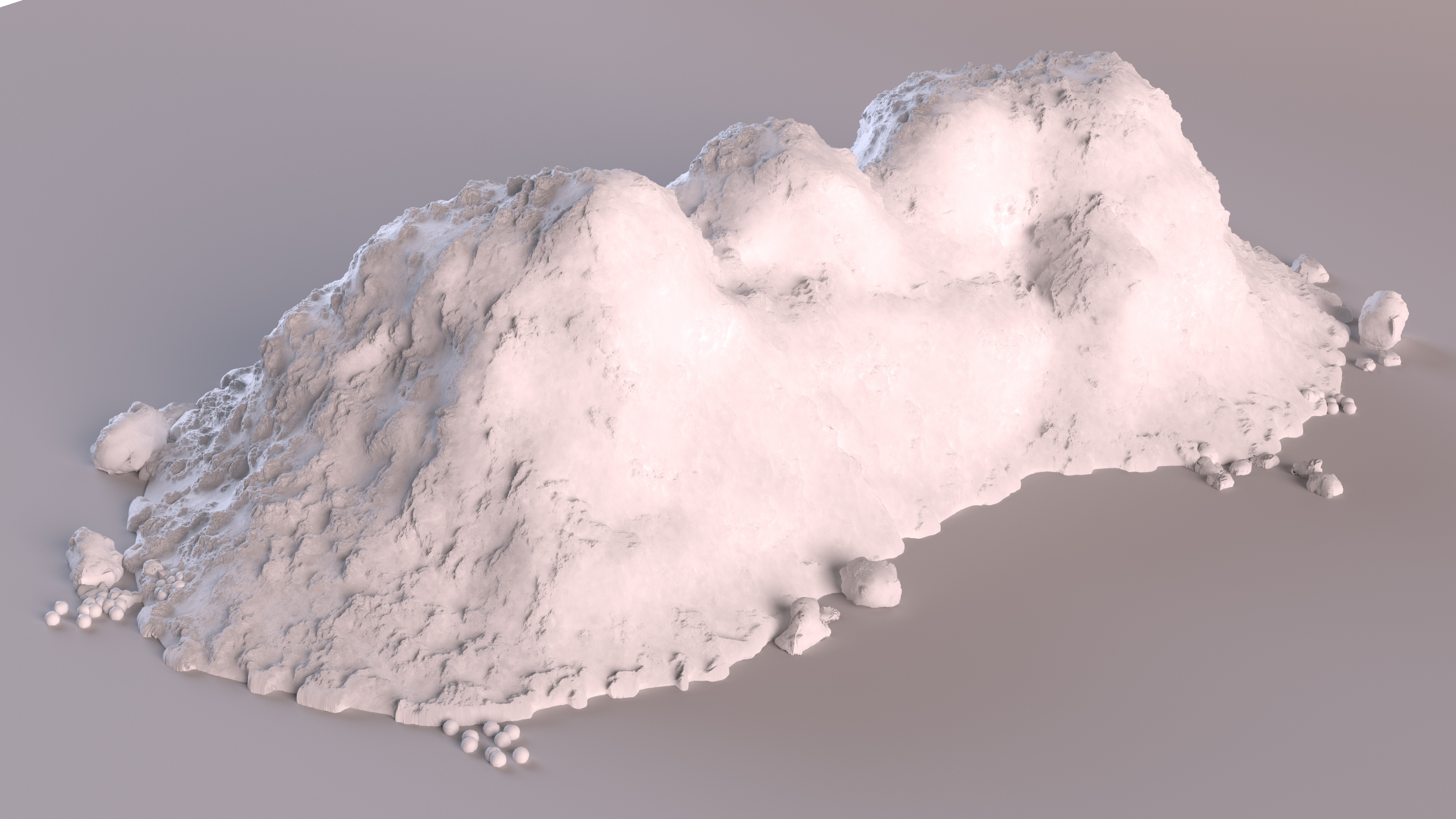 3D Snow Pile Set model
