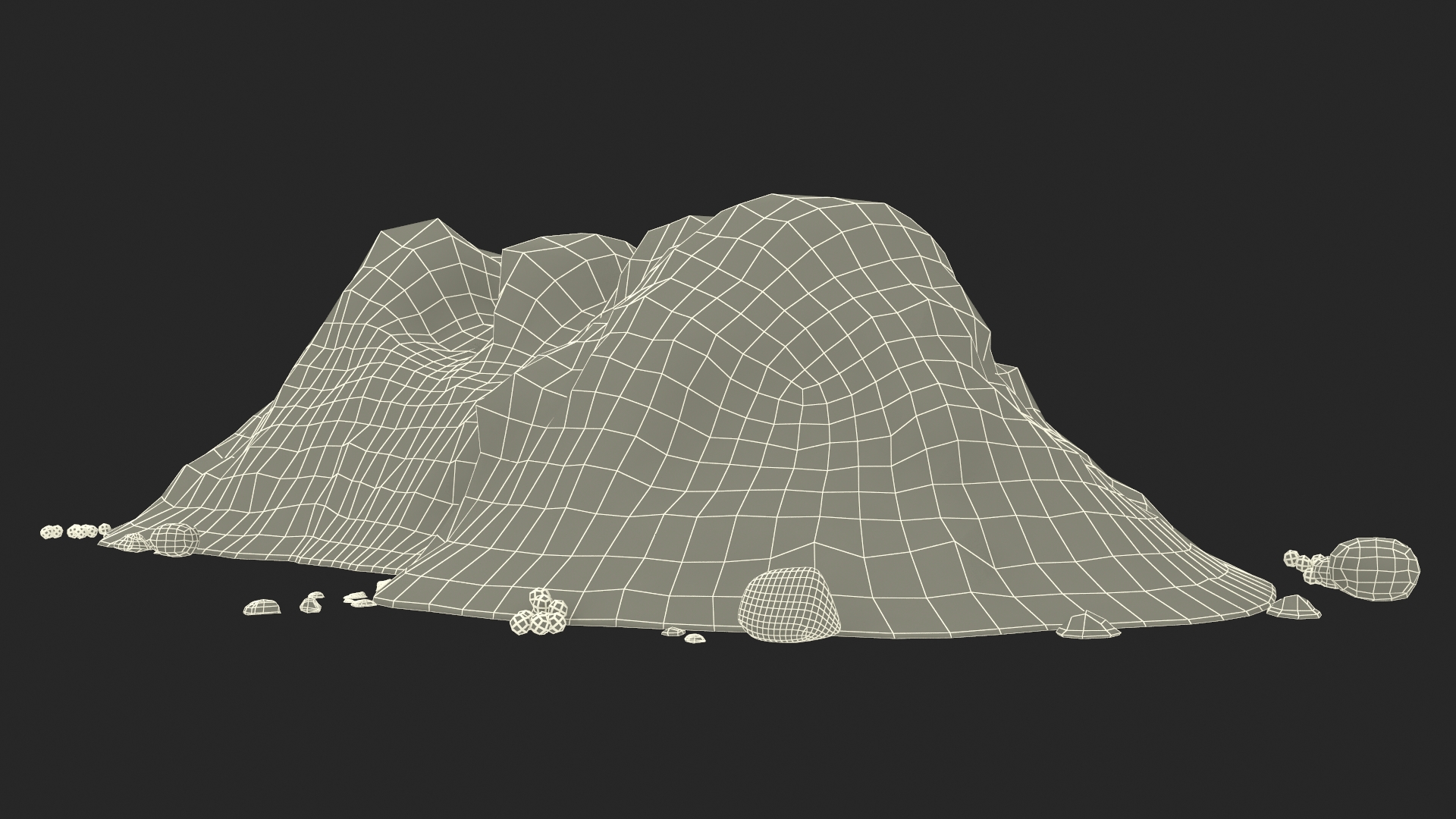 3D Snow Pile Set model
