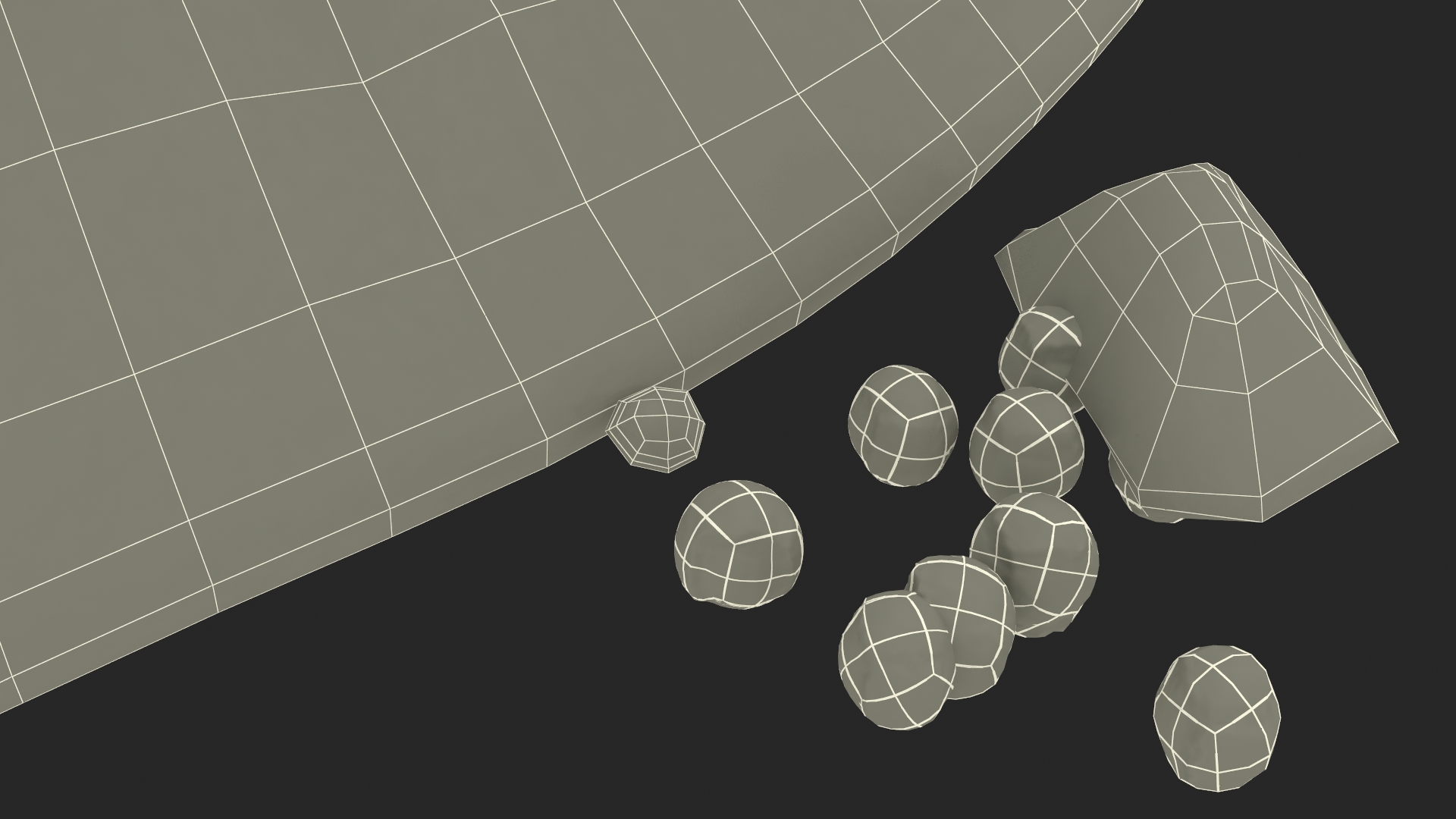 3D Snow Pile Set model