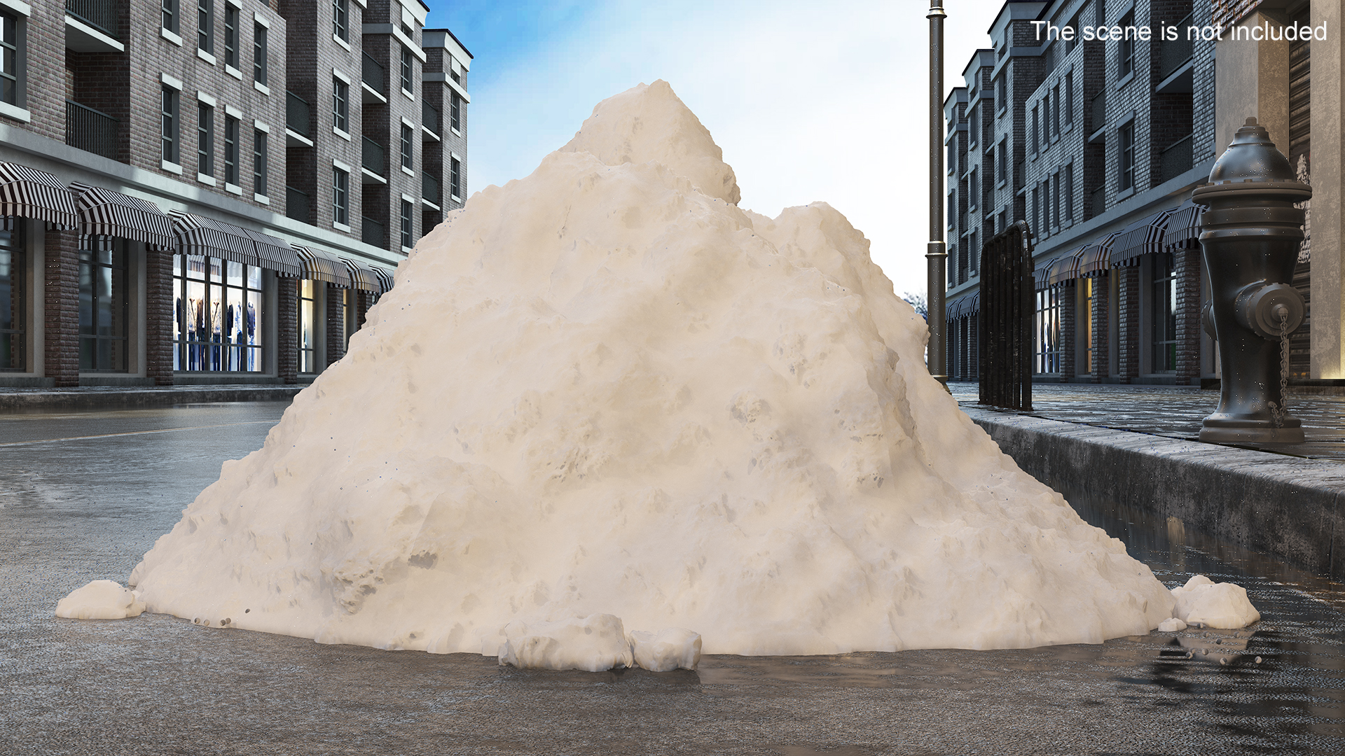 3D Snow Pile Set model