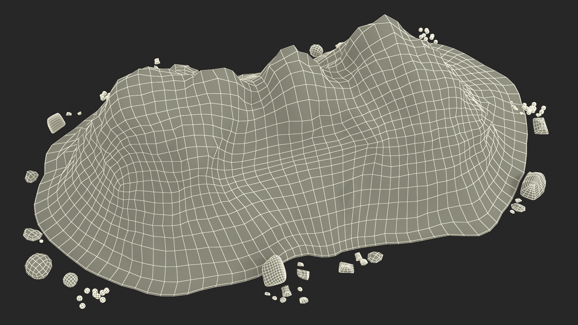 3D Snow Pile Set model