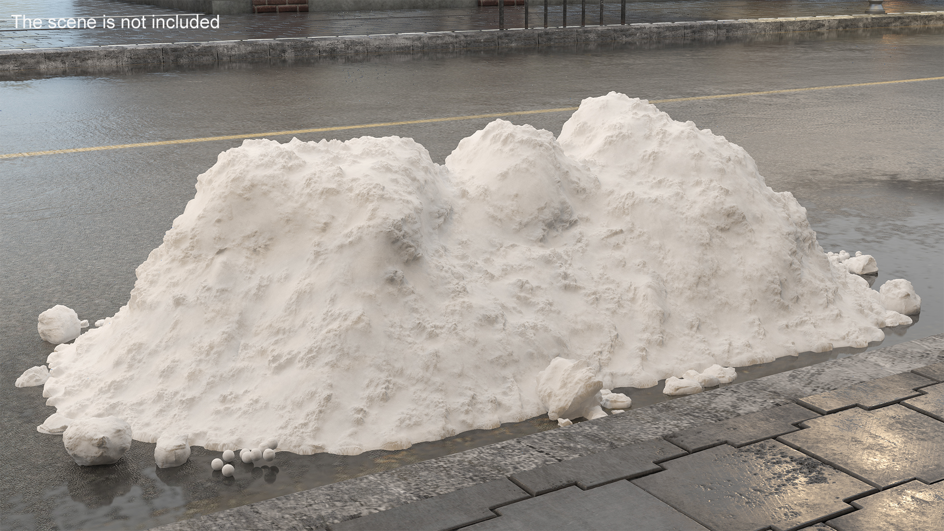 3D Snow Pile Set model