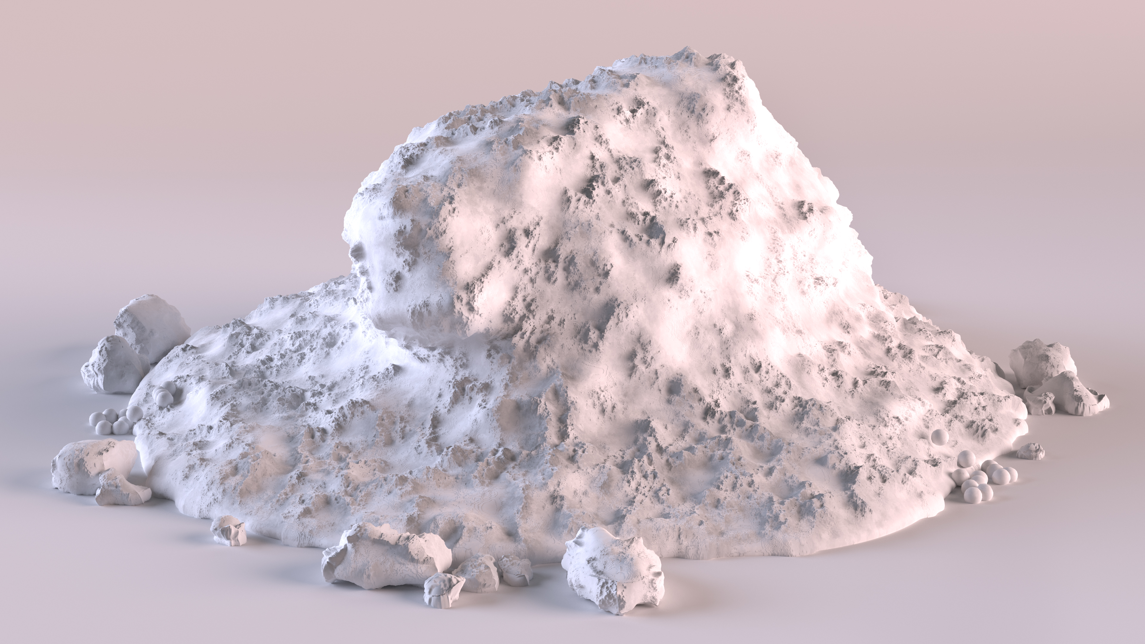 3D Snow Pile Set model