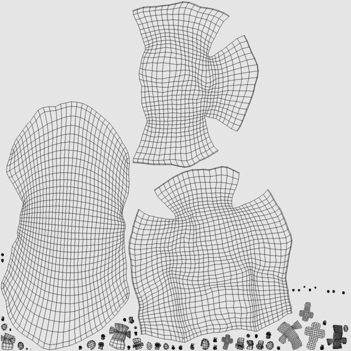 3D Snow Pile Set model
