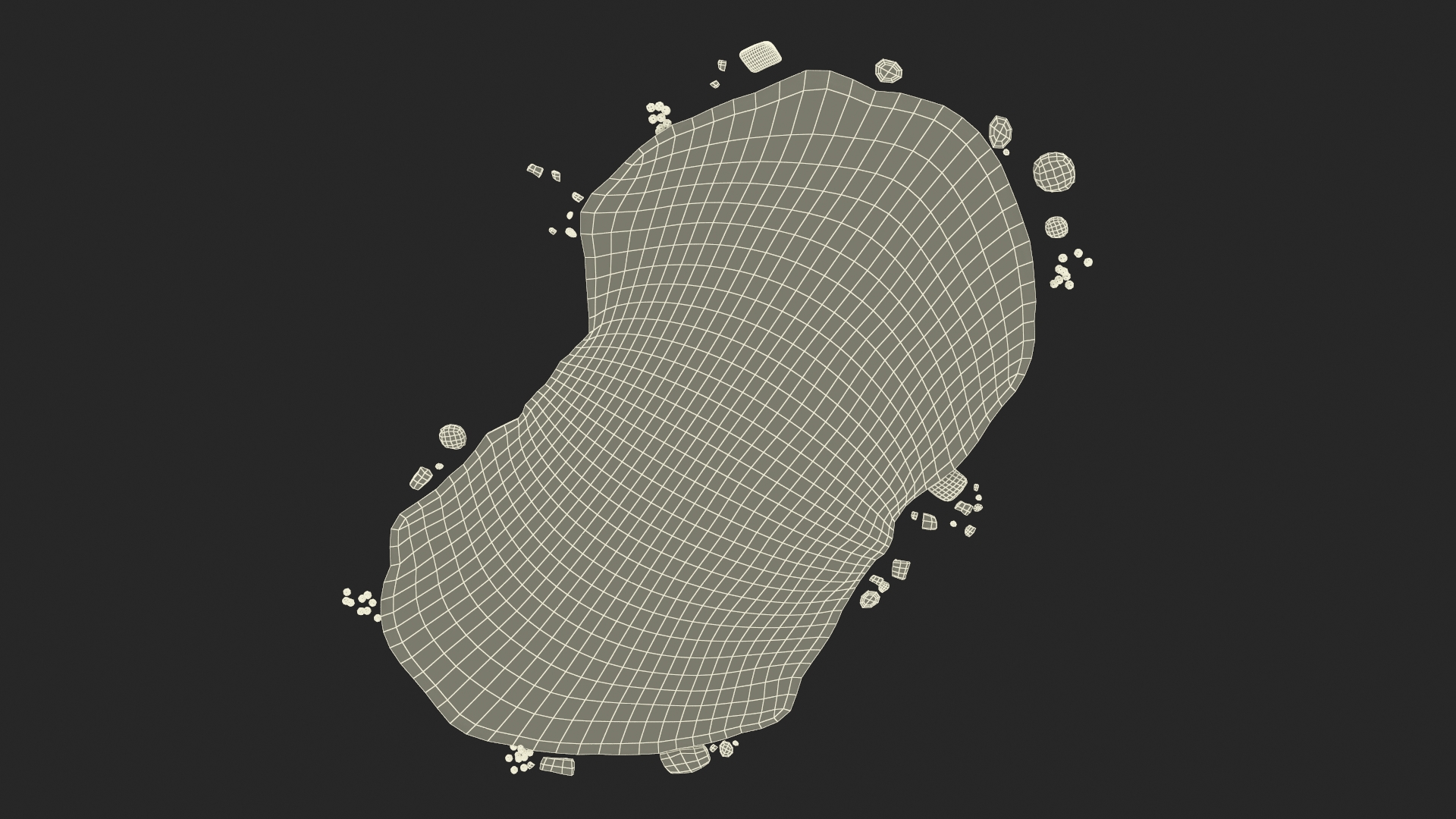 3D Snow Pile Set model