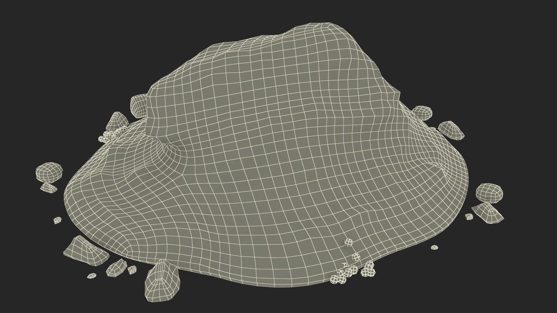 3D Snow Pile Set model
