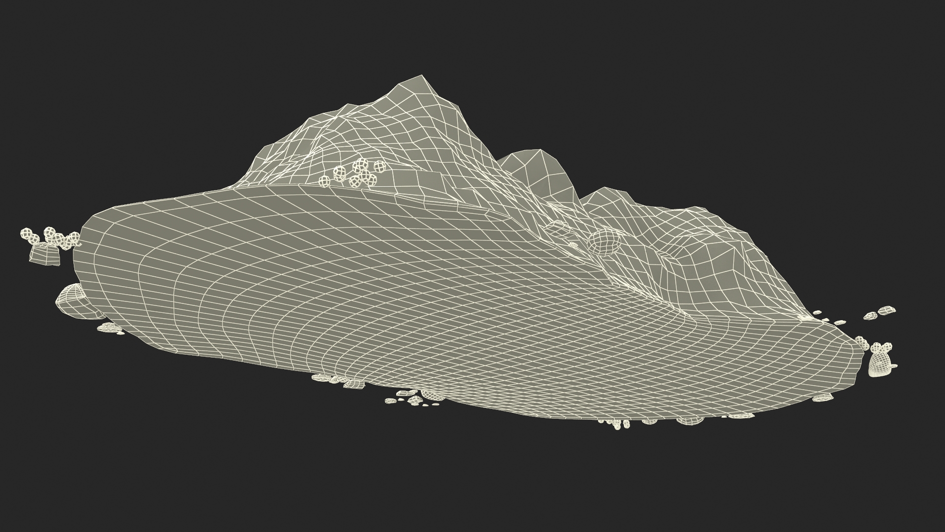 3D Snow Pile Set model