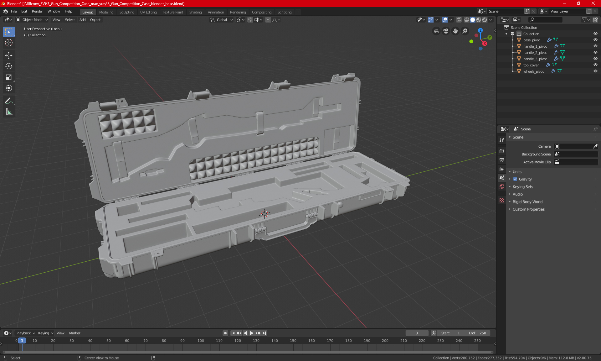 3 Gun Competition Case 3D