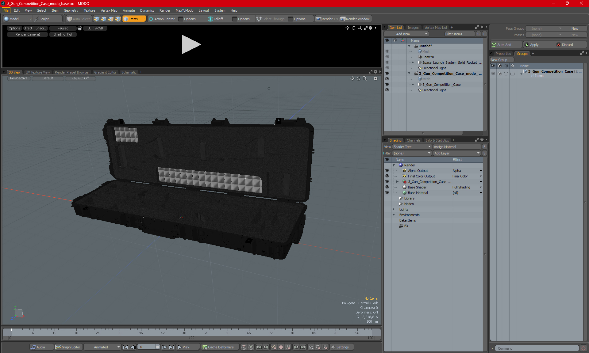 3 Gun Competition Case 3D
