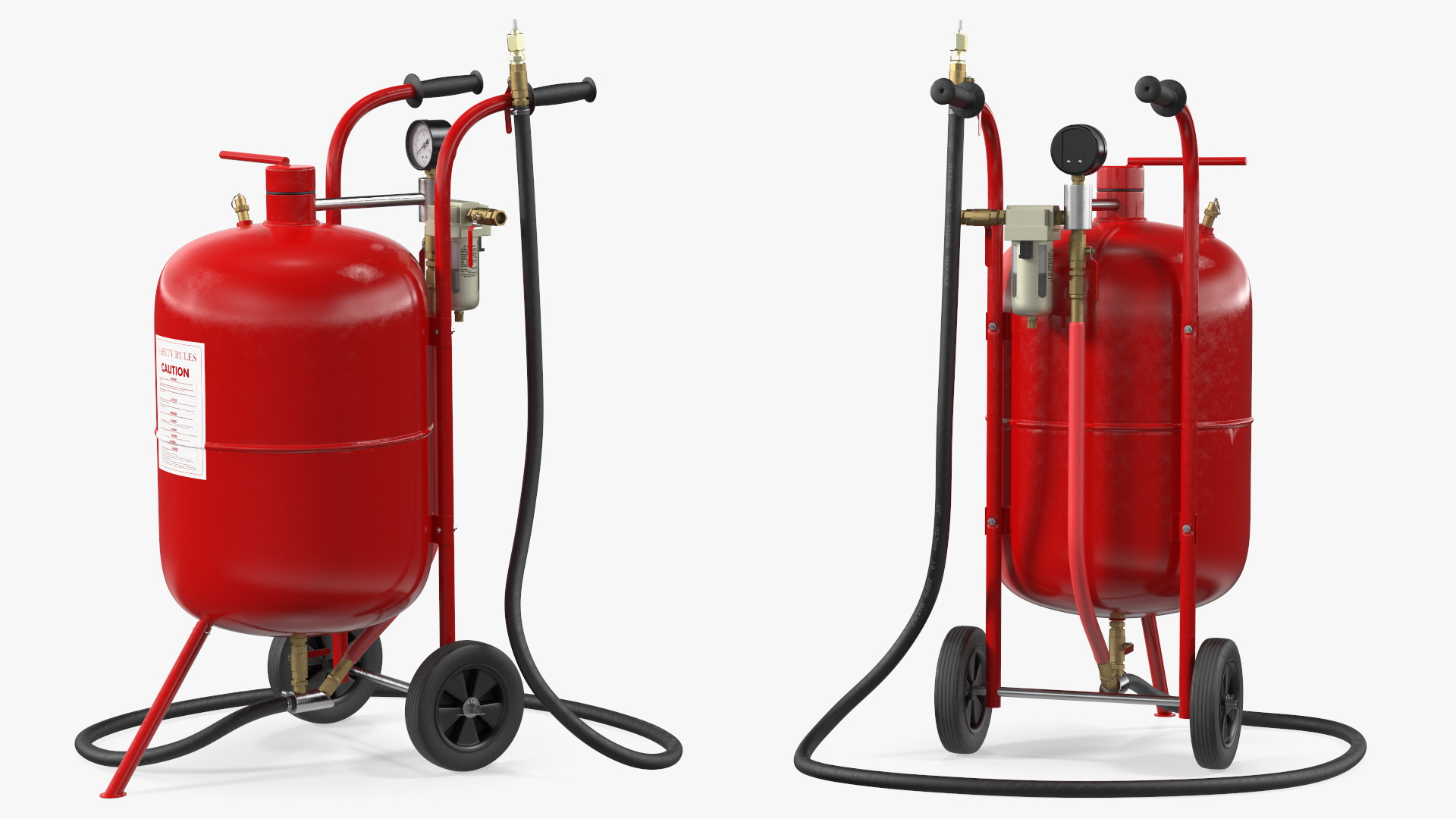 Sandblasting Machine Red 3D model
