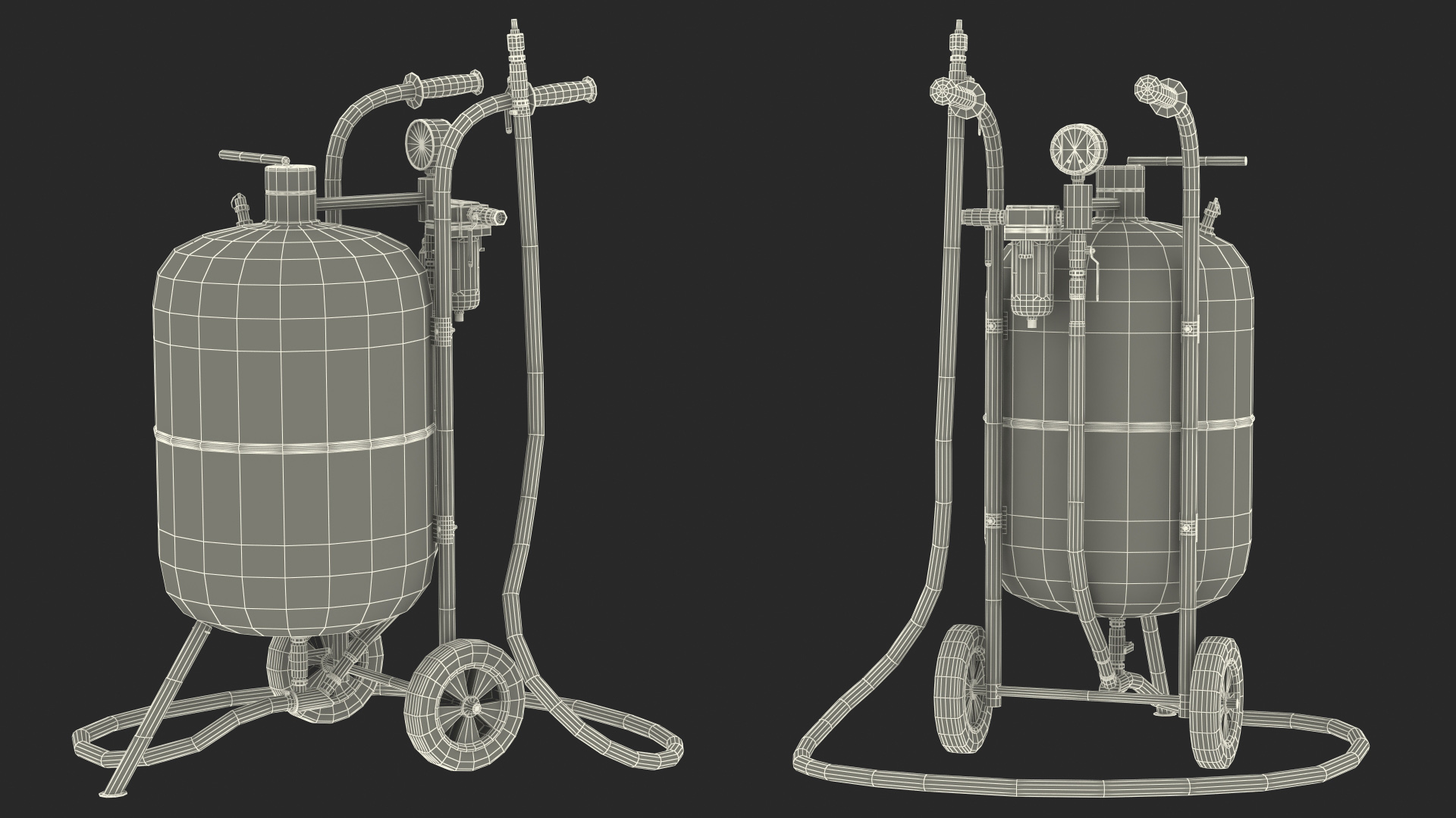 Sandblasting Machine Red 3D model