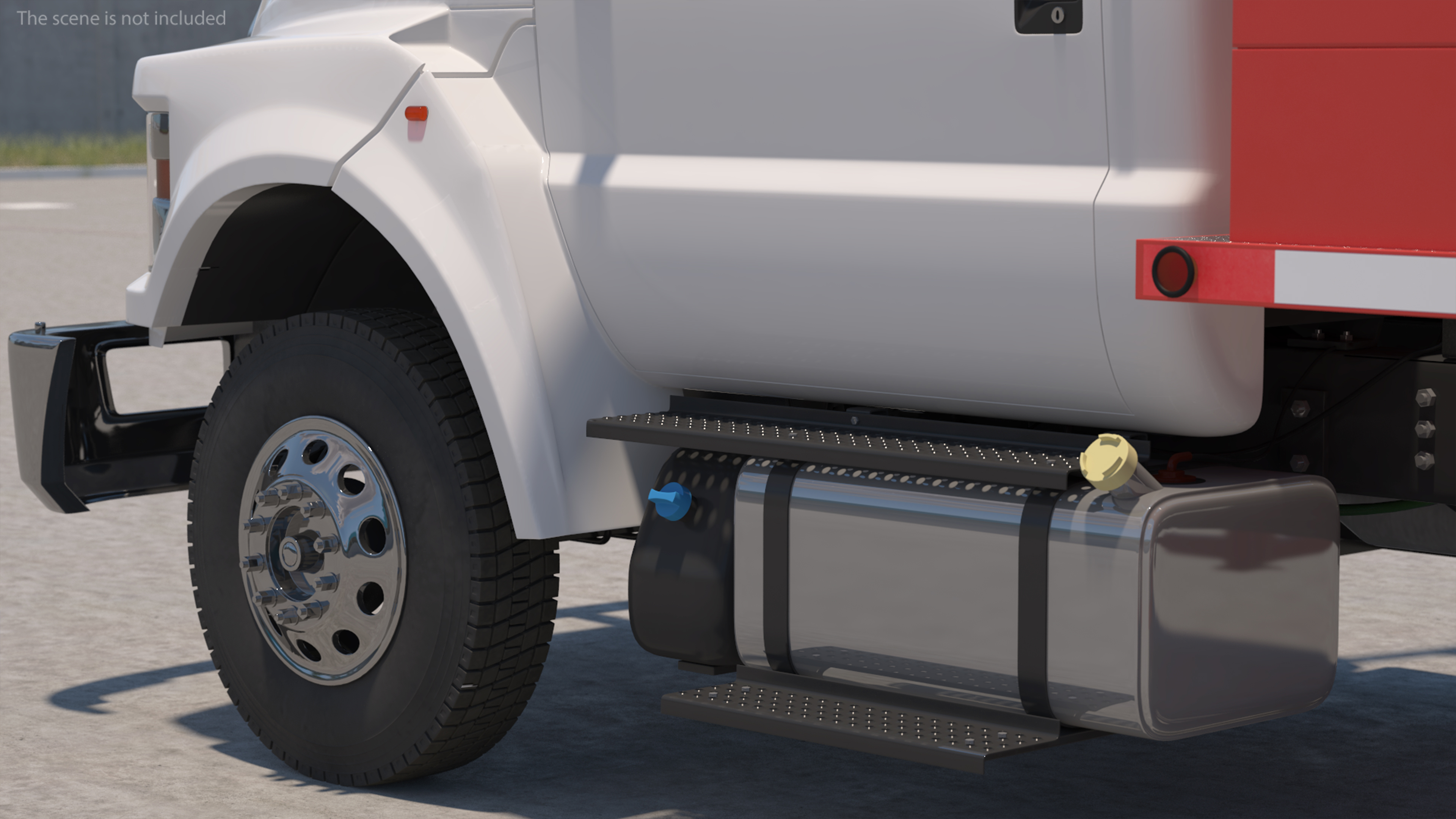 Mobile Drill Truck Mounted Rig Red 3D model