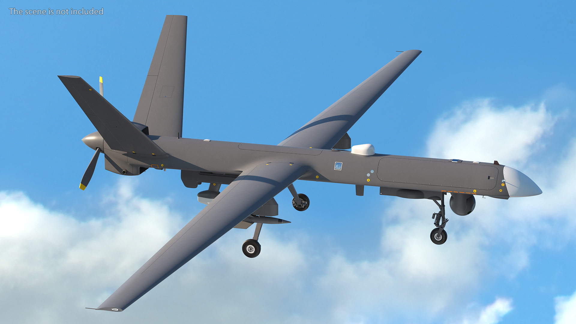 Unmanned Combat Aerial Vehicle Rigged 3D