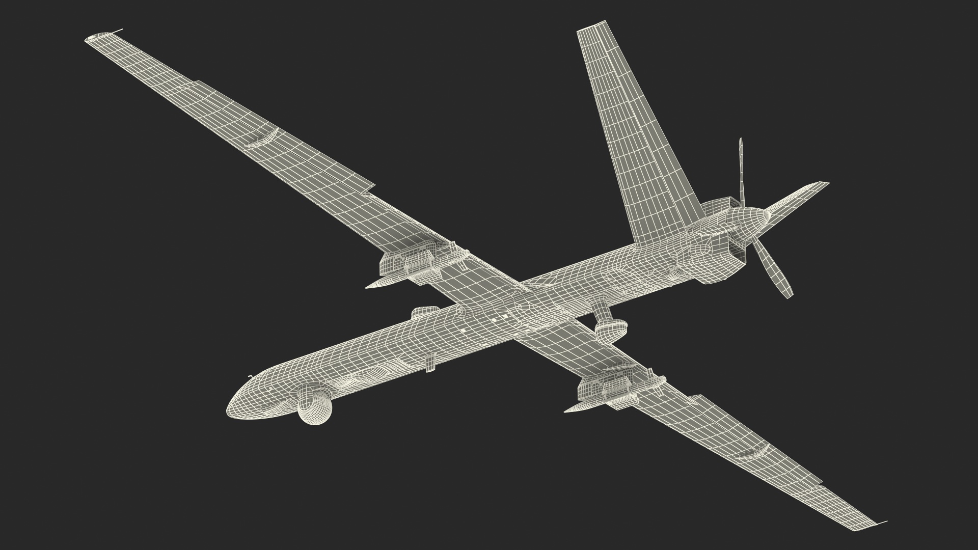 Unmanned Combat Aerial Vehicle Rigged 3D