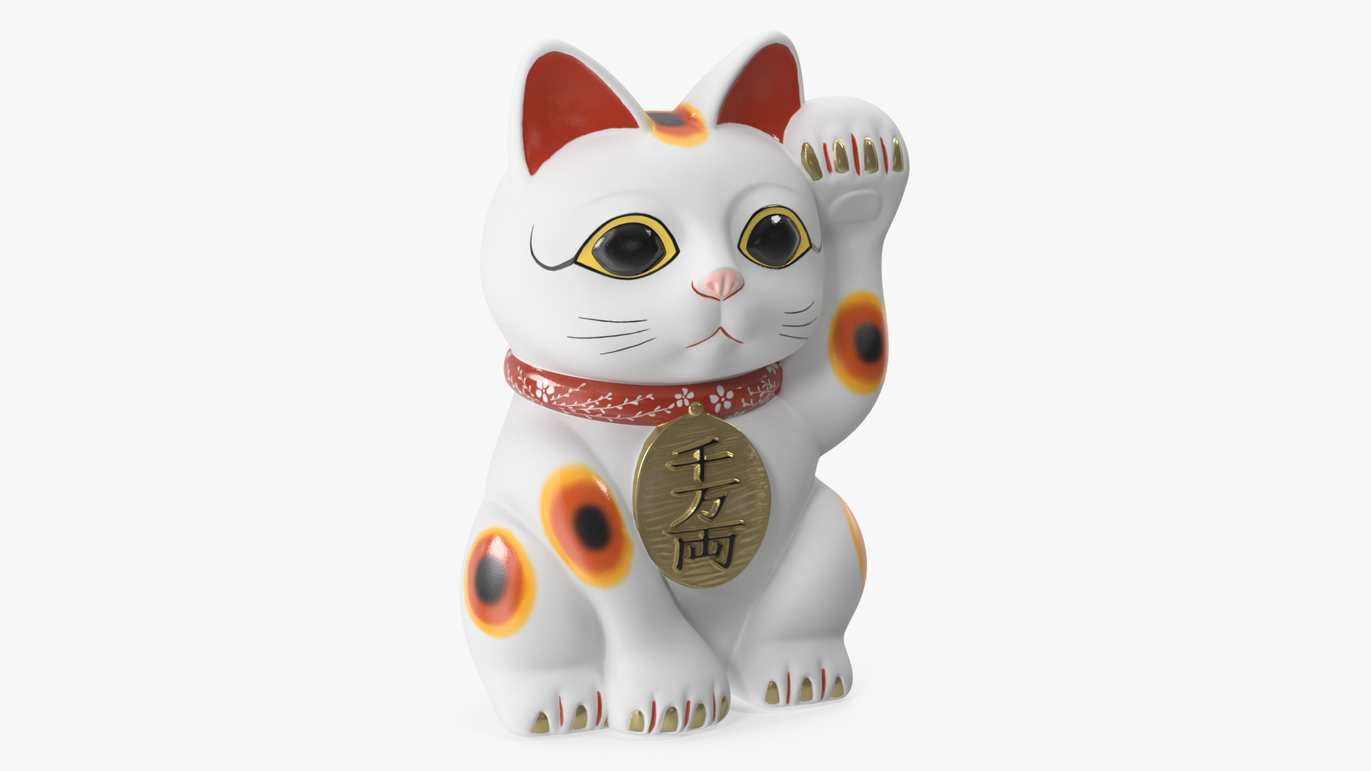 Japanese Maneki Neko Lucky Cat Figurine 3D model