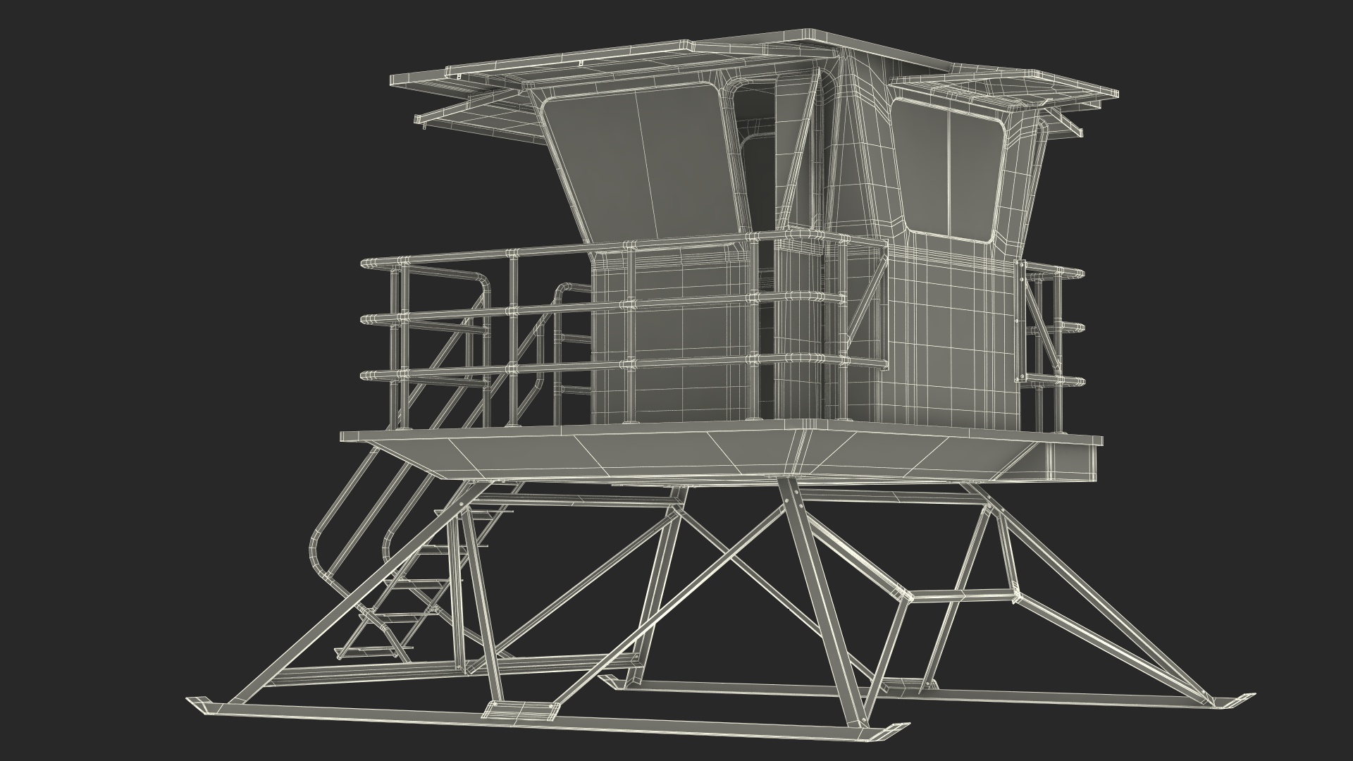 Red House Lifeguard 3D model