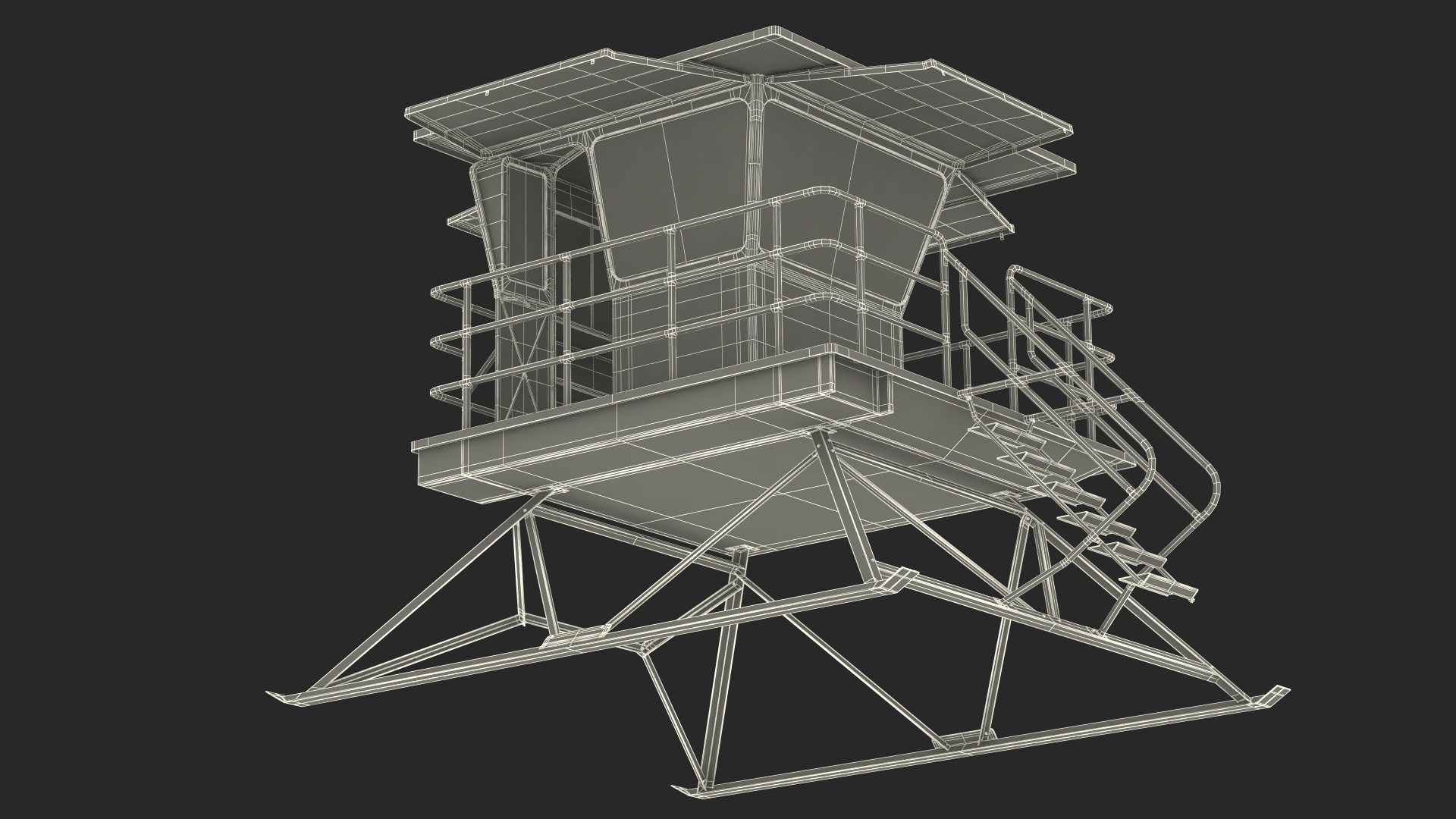 Red House Lifeguard 3D model