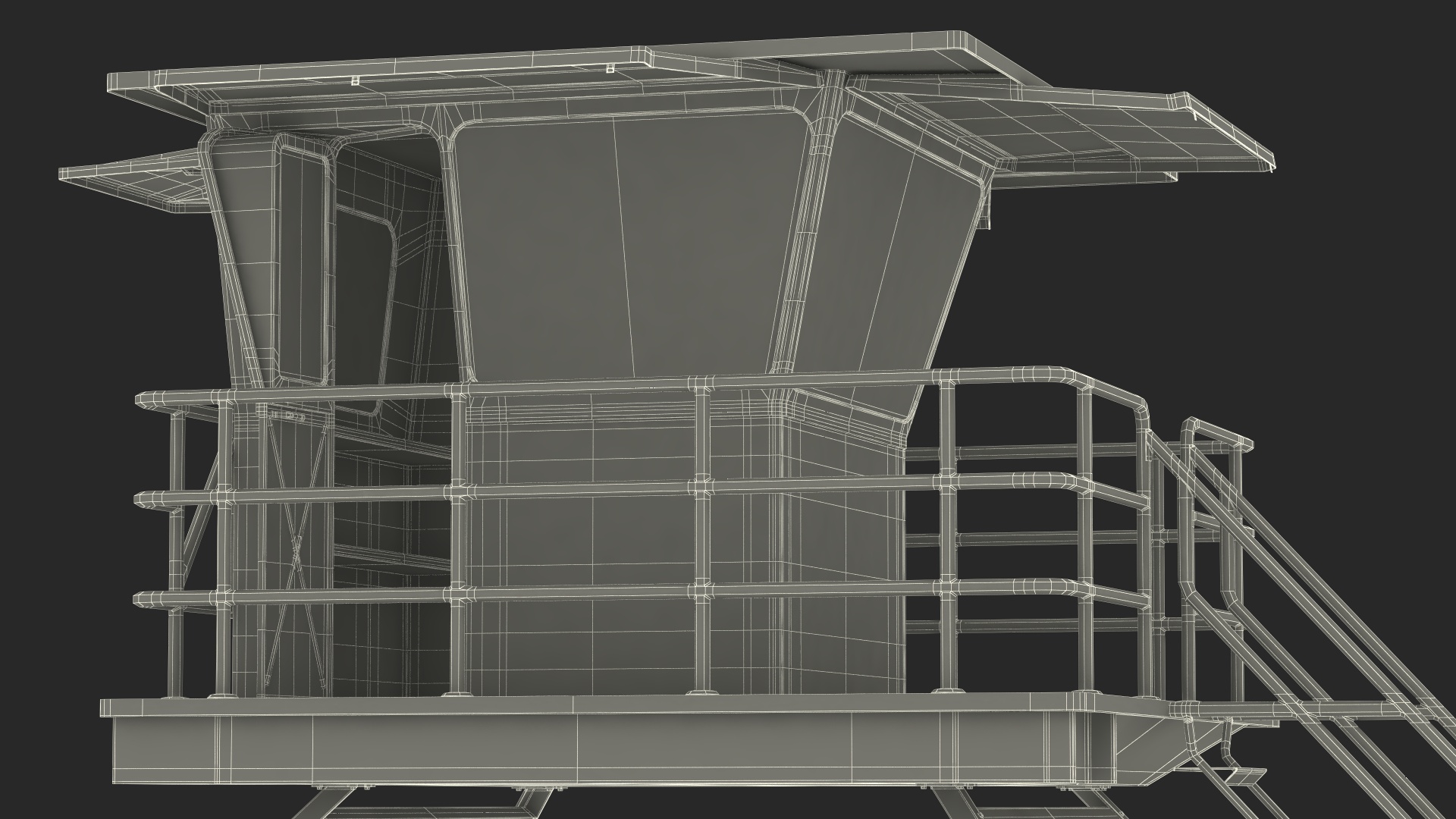 Red House Lifeguard 3D model