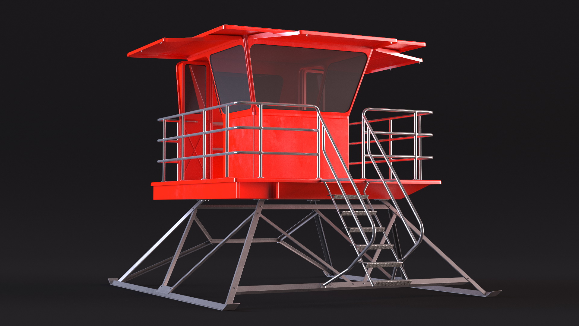 Red House Lifeguard 3D model
