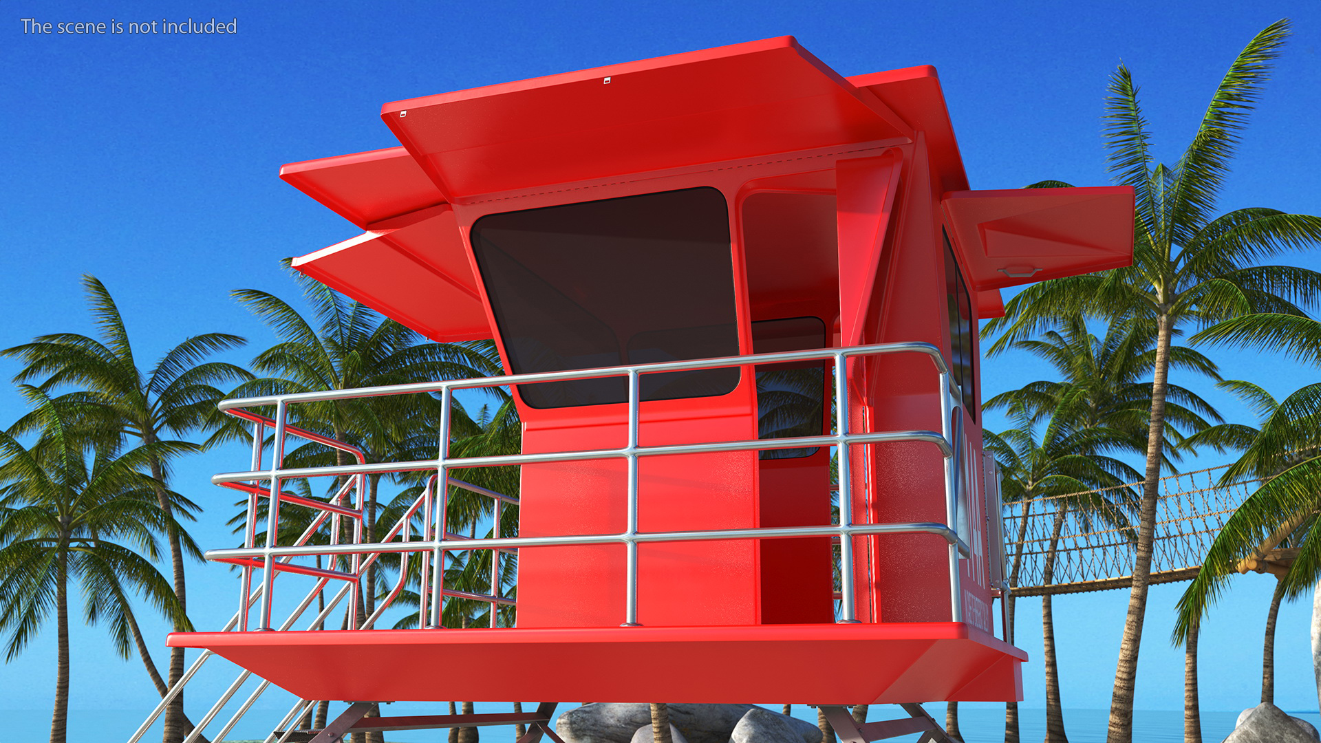 Red House Lifeguard 3D model