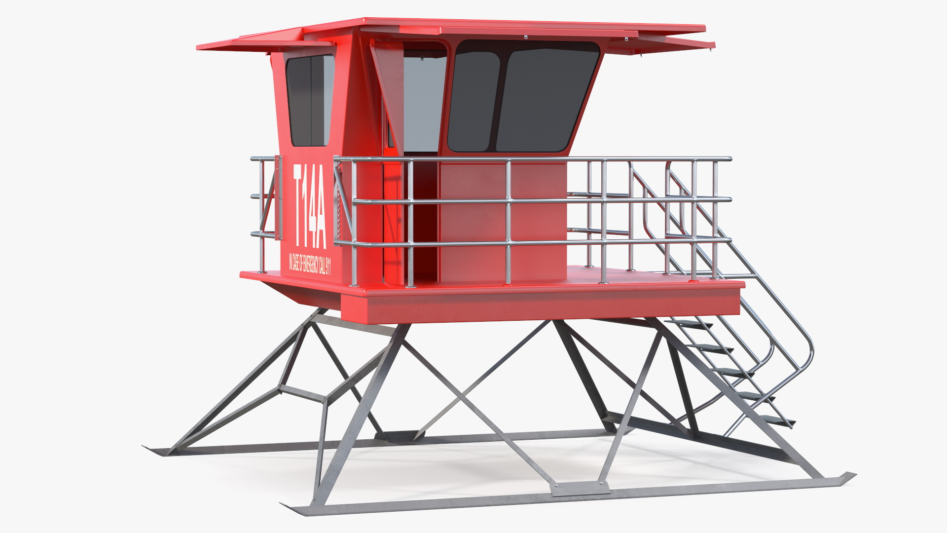 Red House Lifeguard 3D model