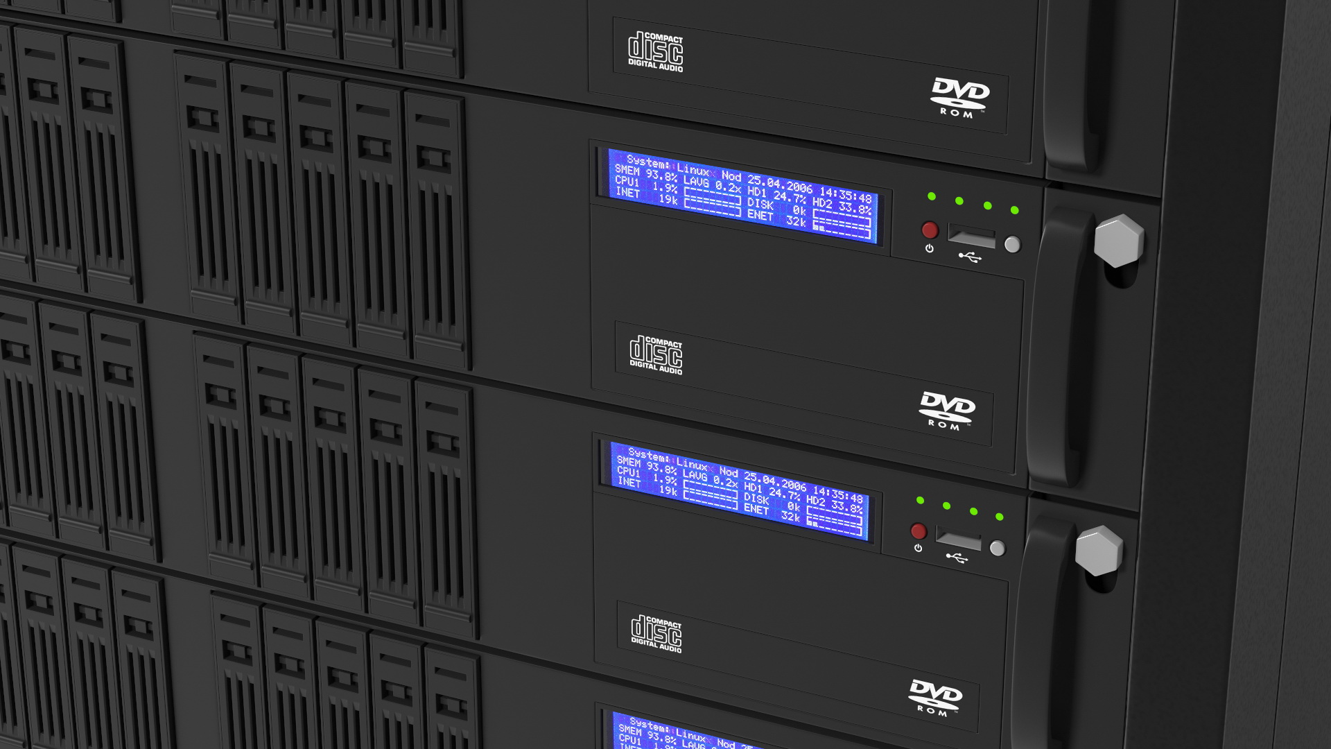 Rack Server Cabinet 3D model