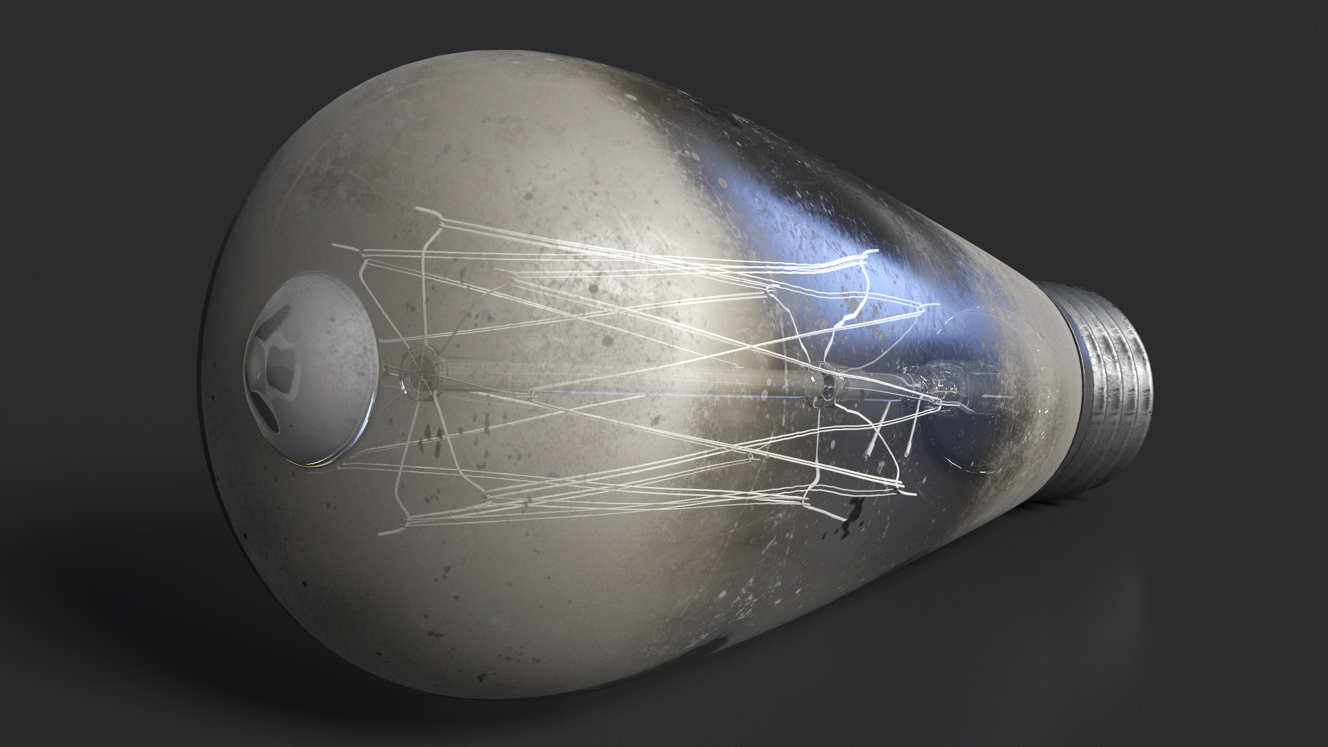 Old Dusty Edison Light Bulb 3D