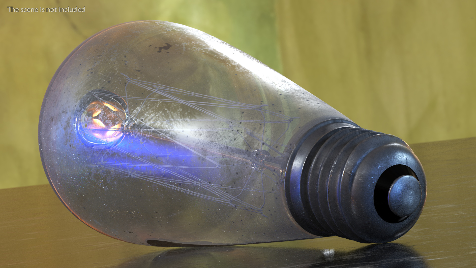 Old Dusty Edison Light Bulb 3D