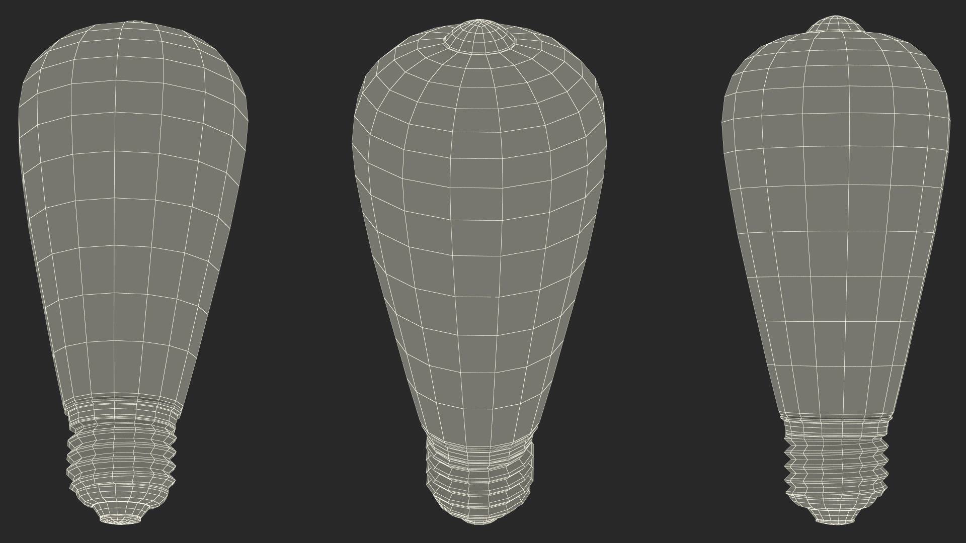 Old Dusty Edison Light Bulb 3D