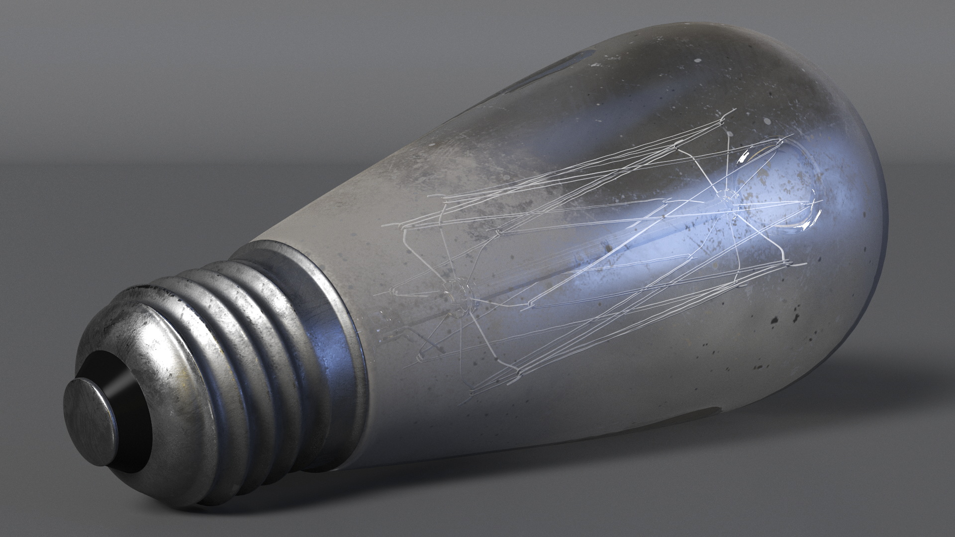 Old Dusty Edison Light Bulb 3D