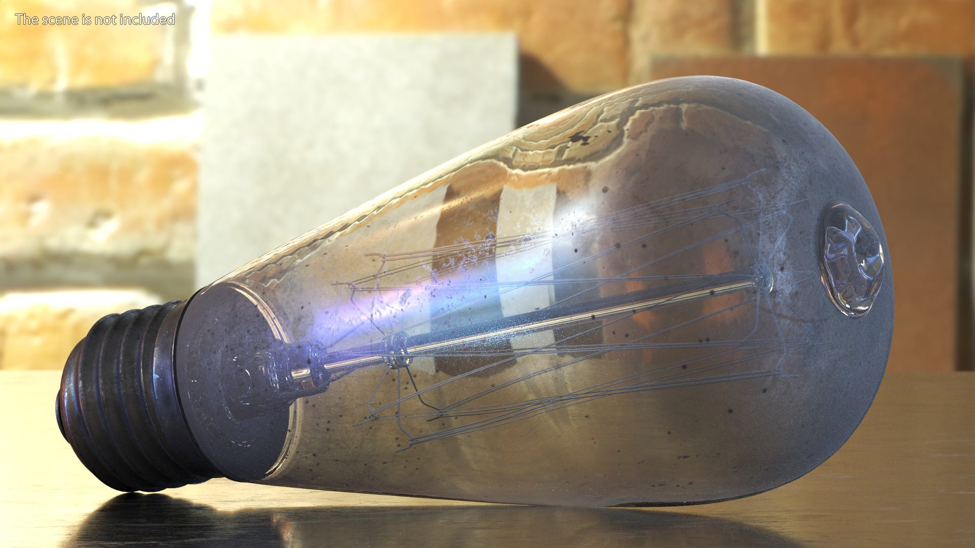 Old Dusty Edison Light Bulb 3D