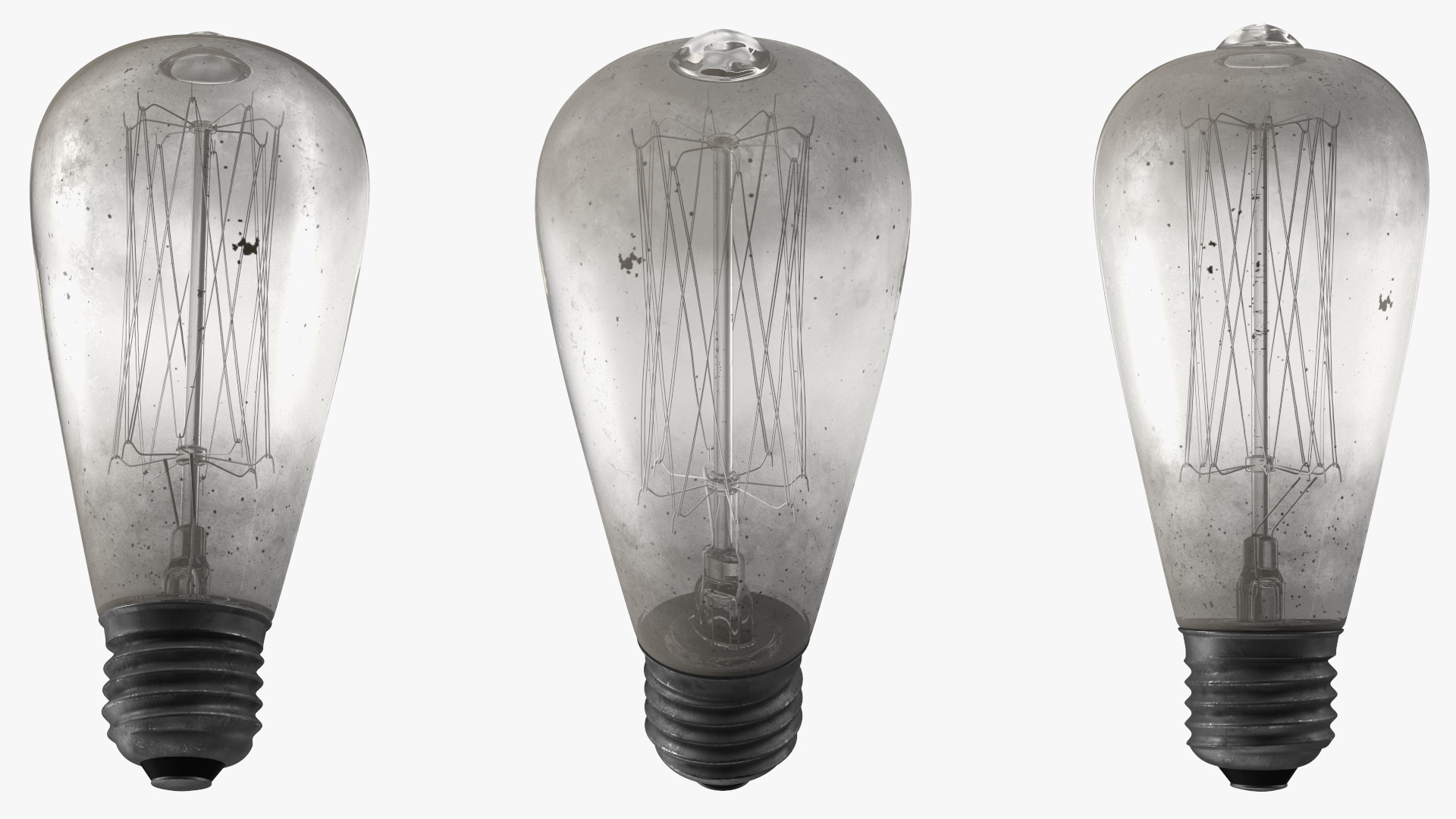 Old Dusty Edison Light Bulb 3D