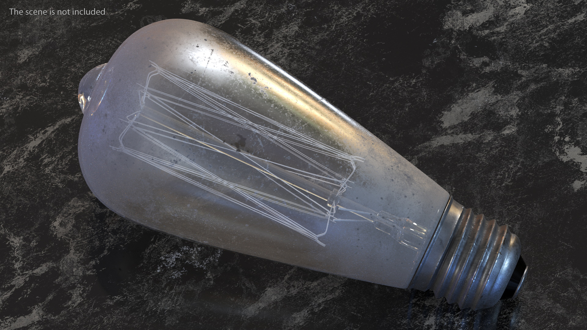 Old Dusty Edison Light Bulb 3D