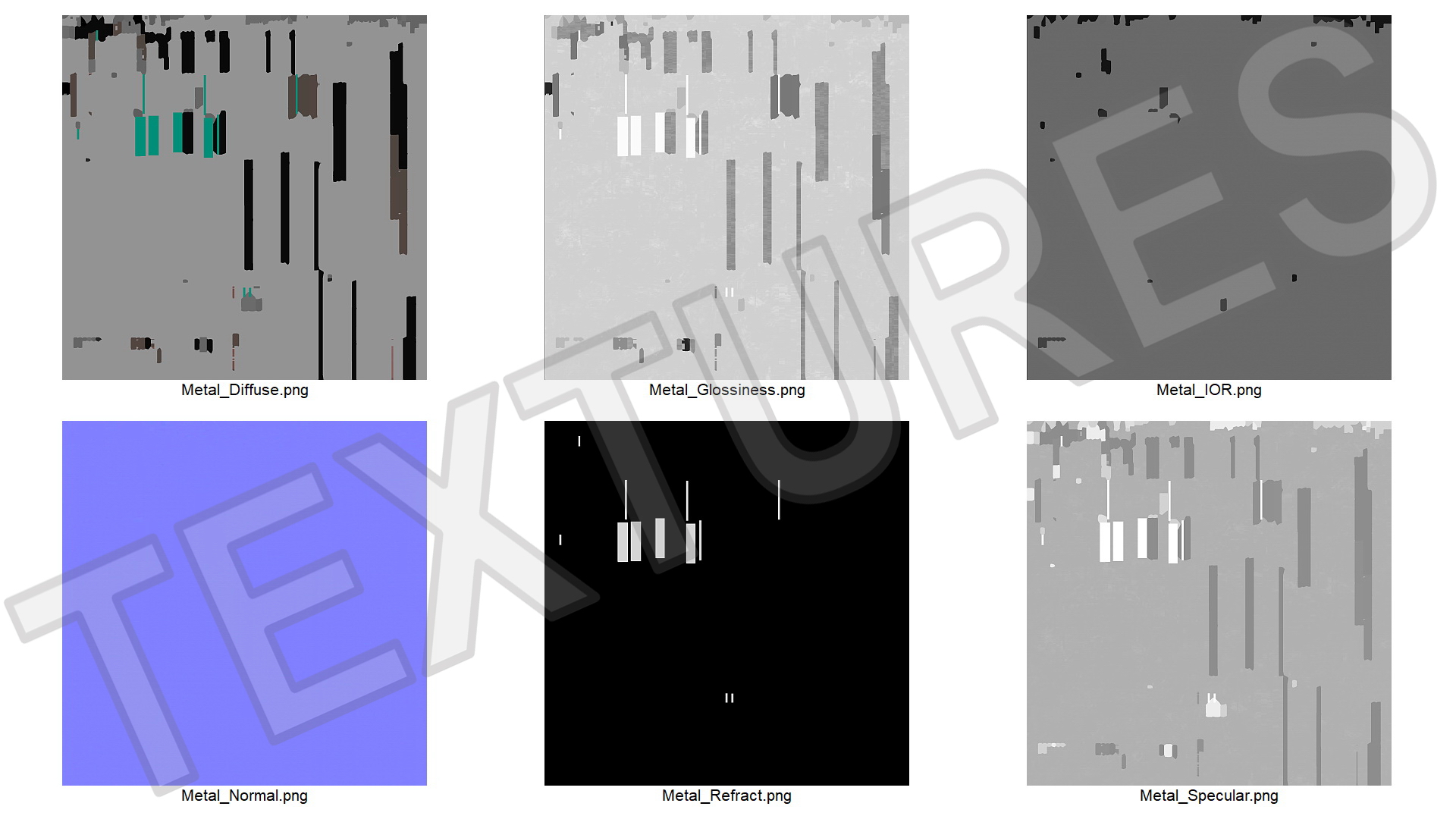 Double Fire Doors Grey 3D