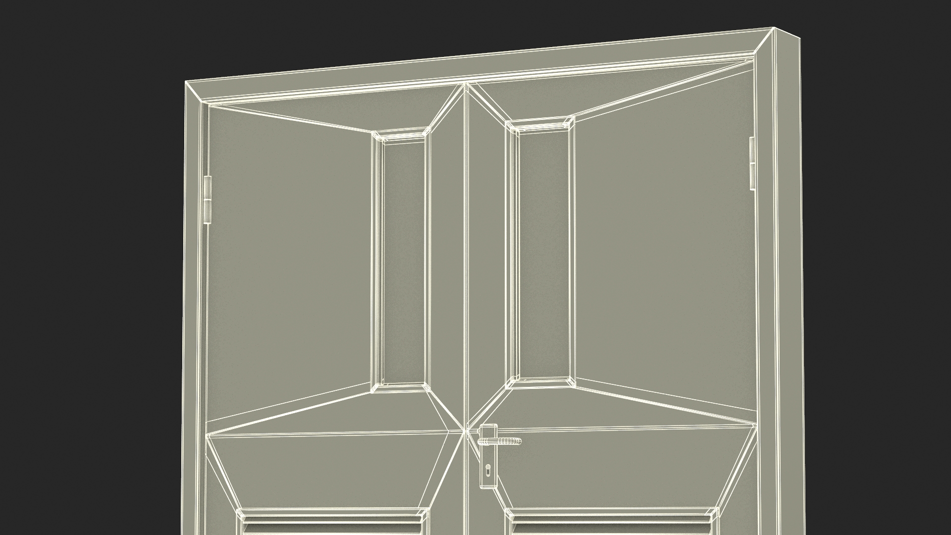 Double Fire Doors Grey 3D