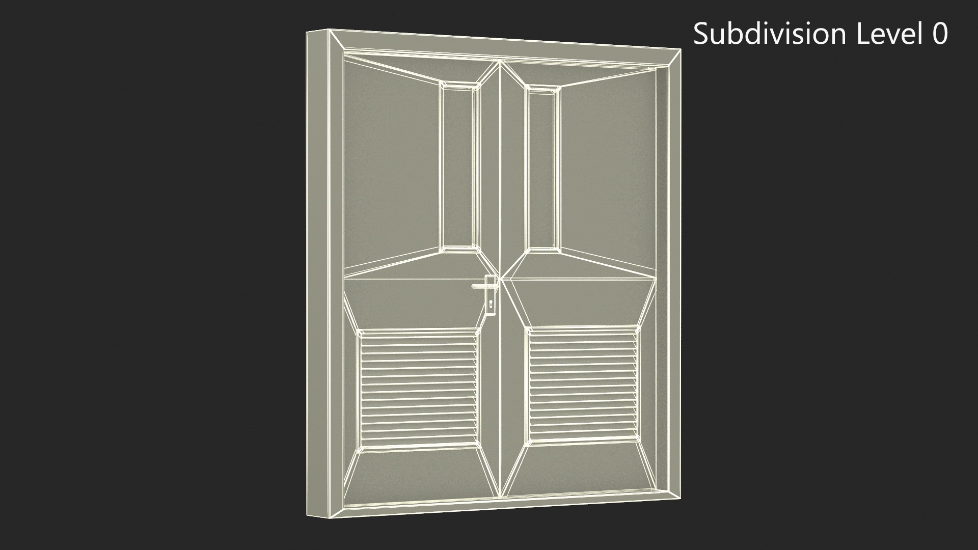 Double Fire Doors Grey 3D