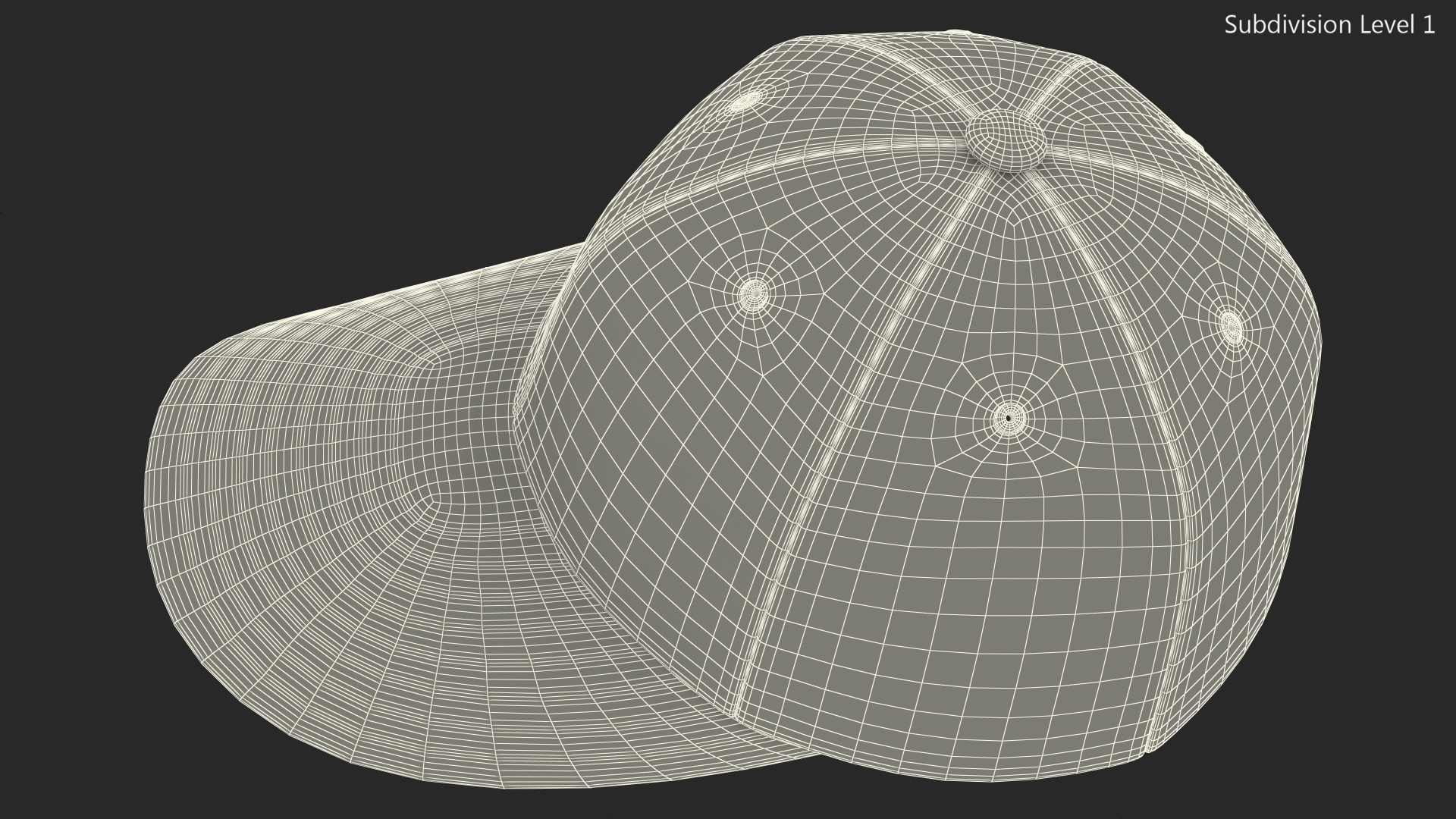 3D Baseball Cap Camouflage model
