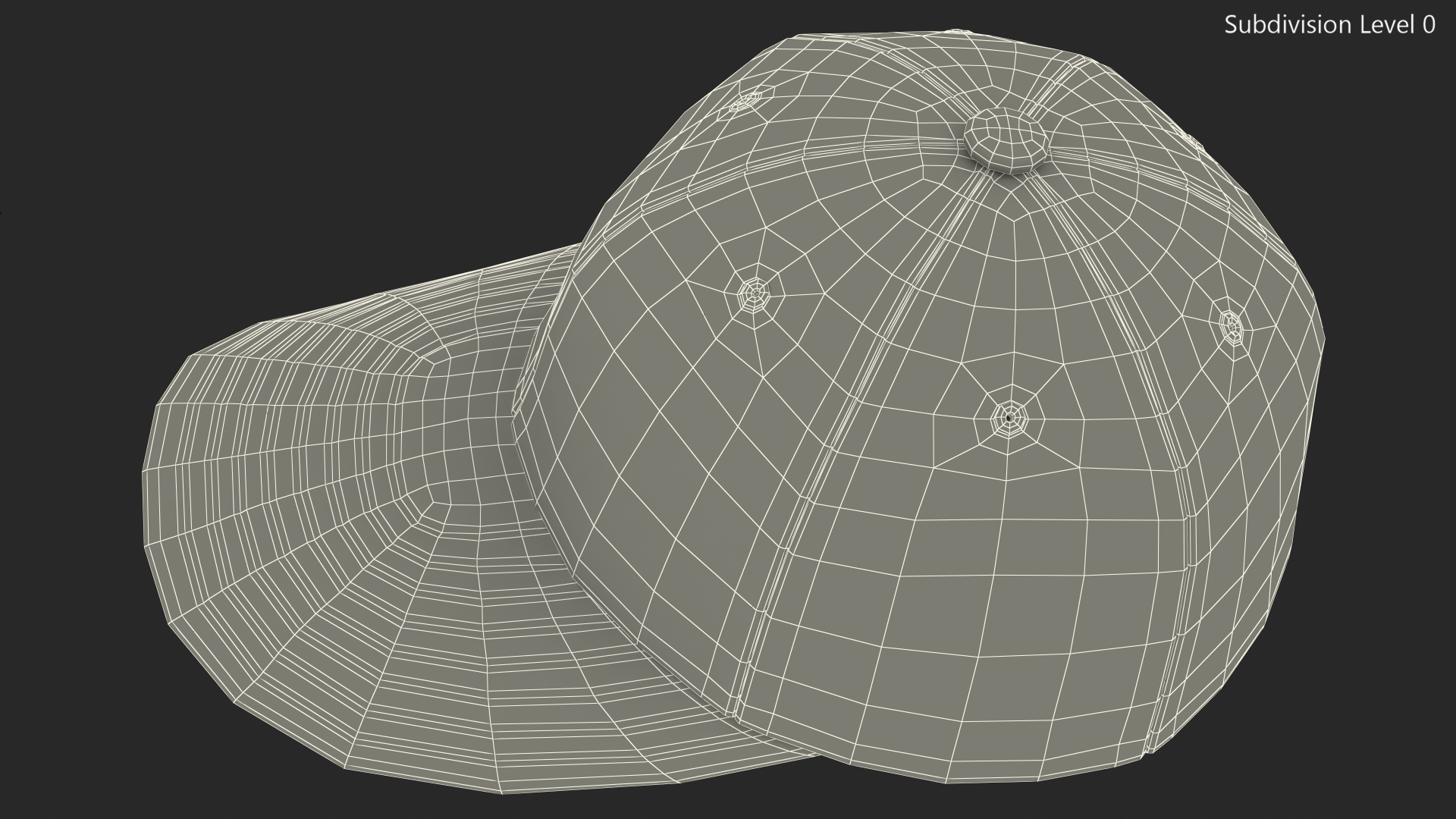 3D Baseball Cap Camouflage model