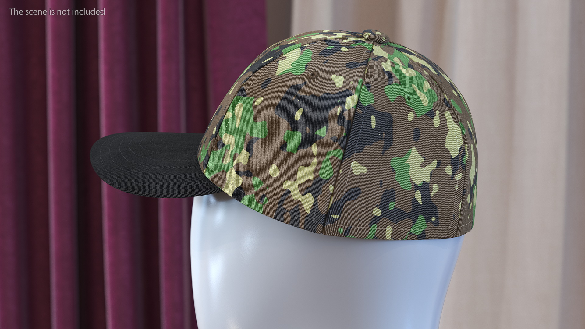 3D Baseball Cap Camouflage model