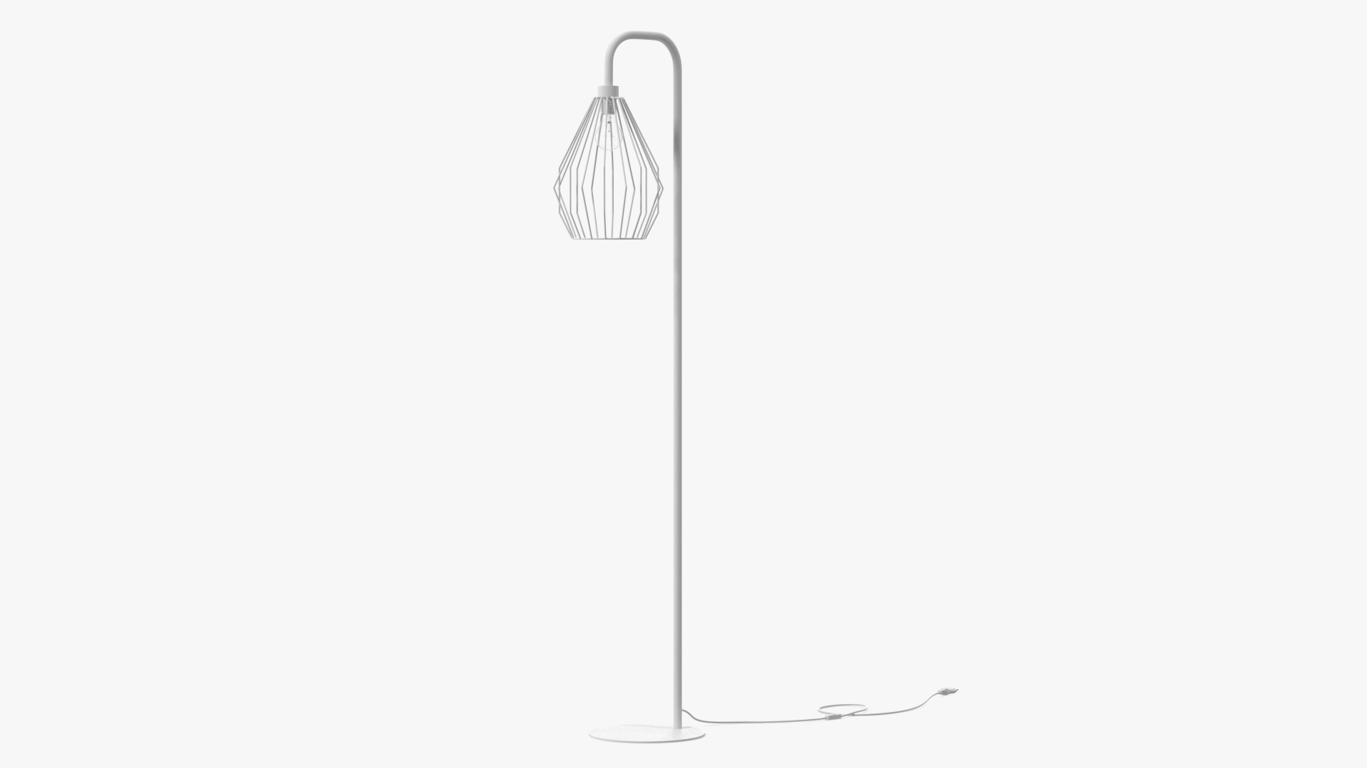 Geometric Standing Lamp White 3D model
